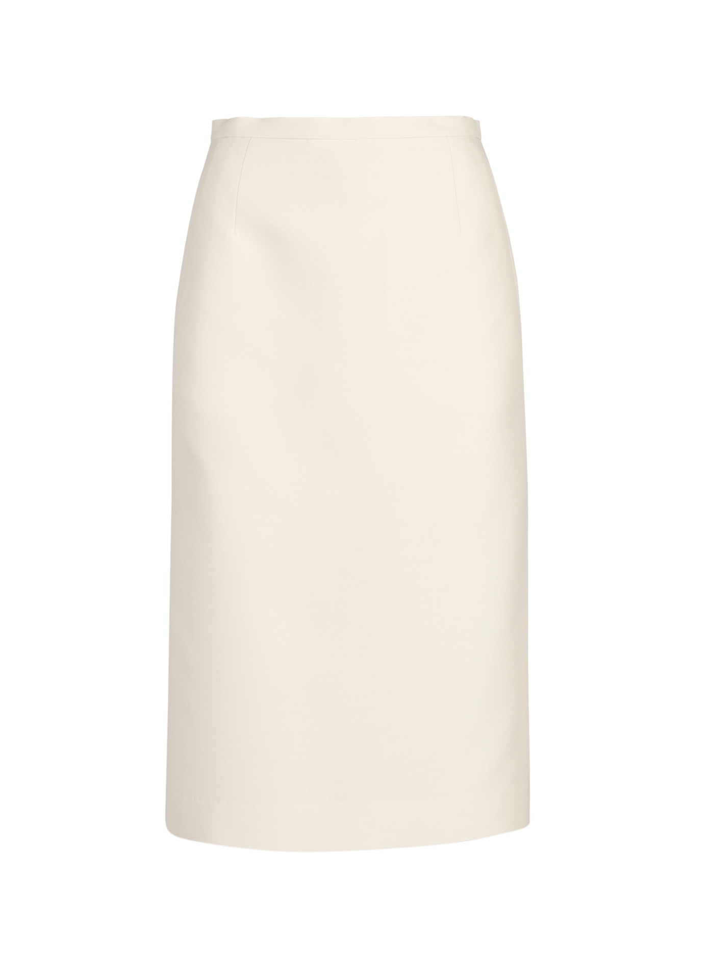 Straight skirt in wool and silk SANDBEIGE Beige