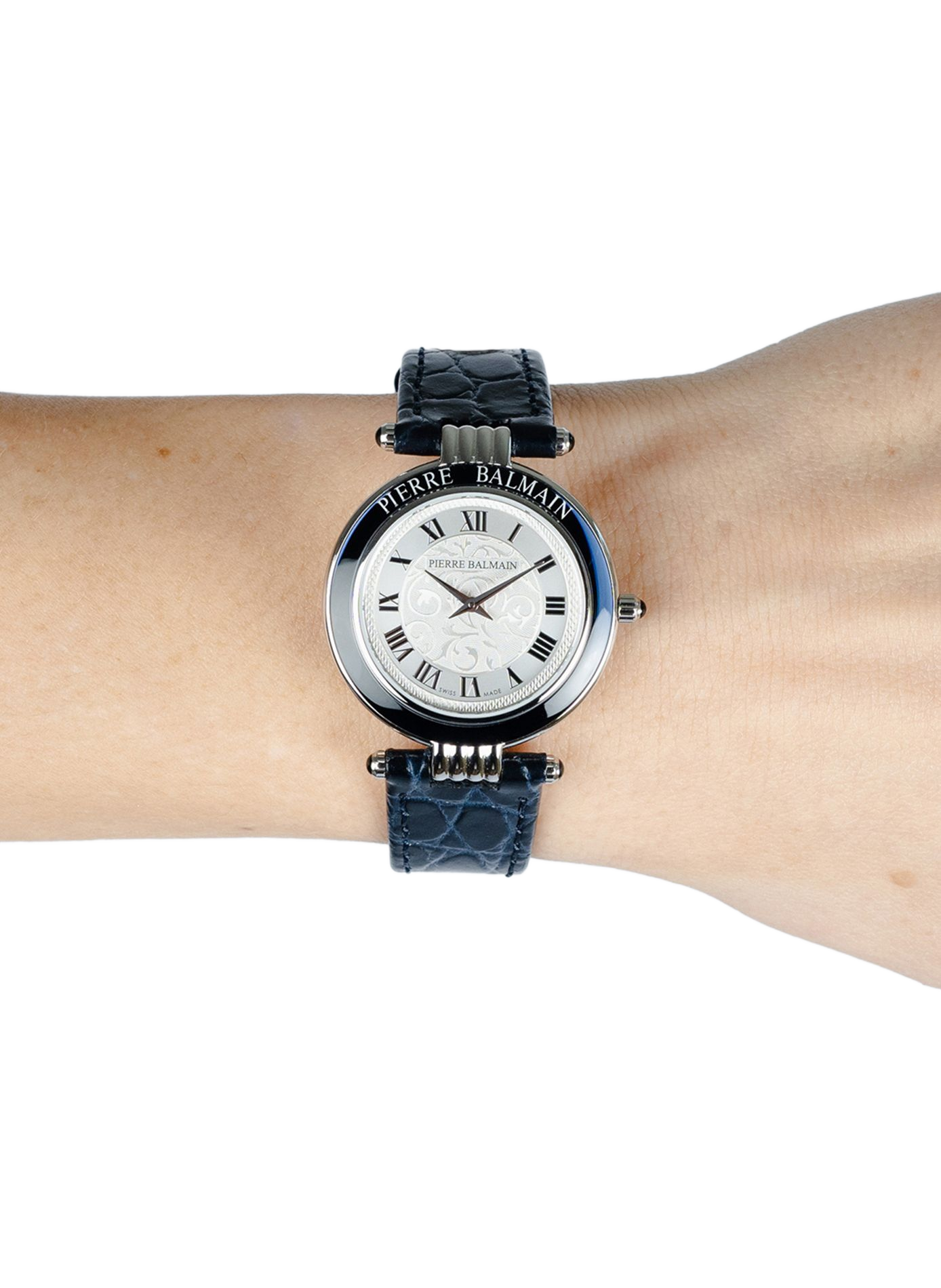 Montre quartz Haute Elegance en cuir de veau BALMAIN WATCHES Argent