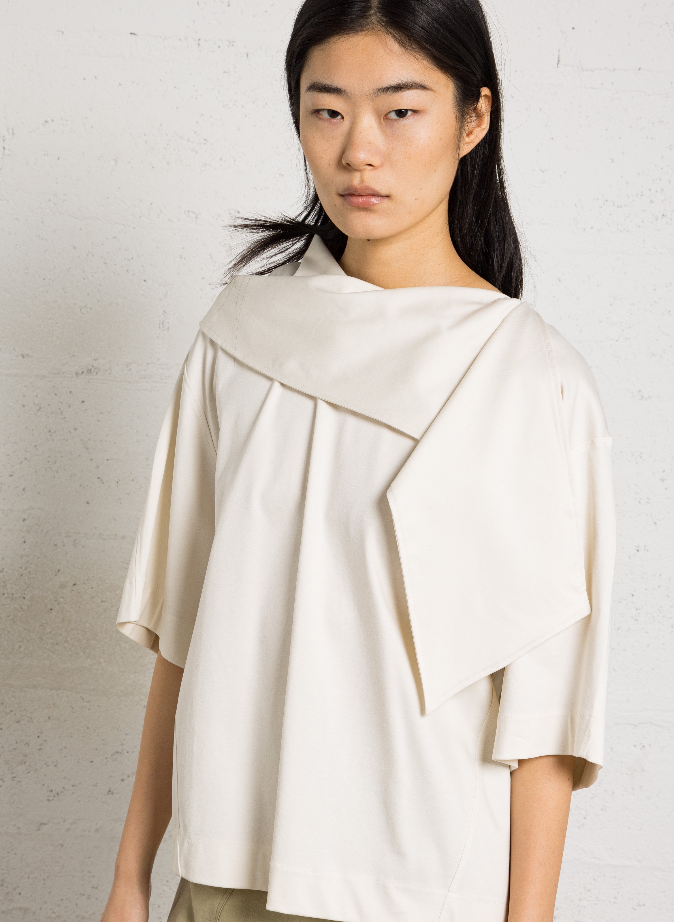 Top col rond en coton bio helena SOEUR Blanc