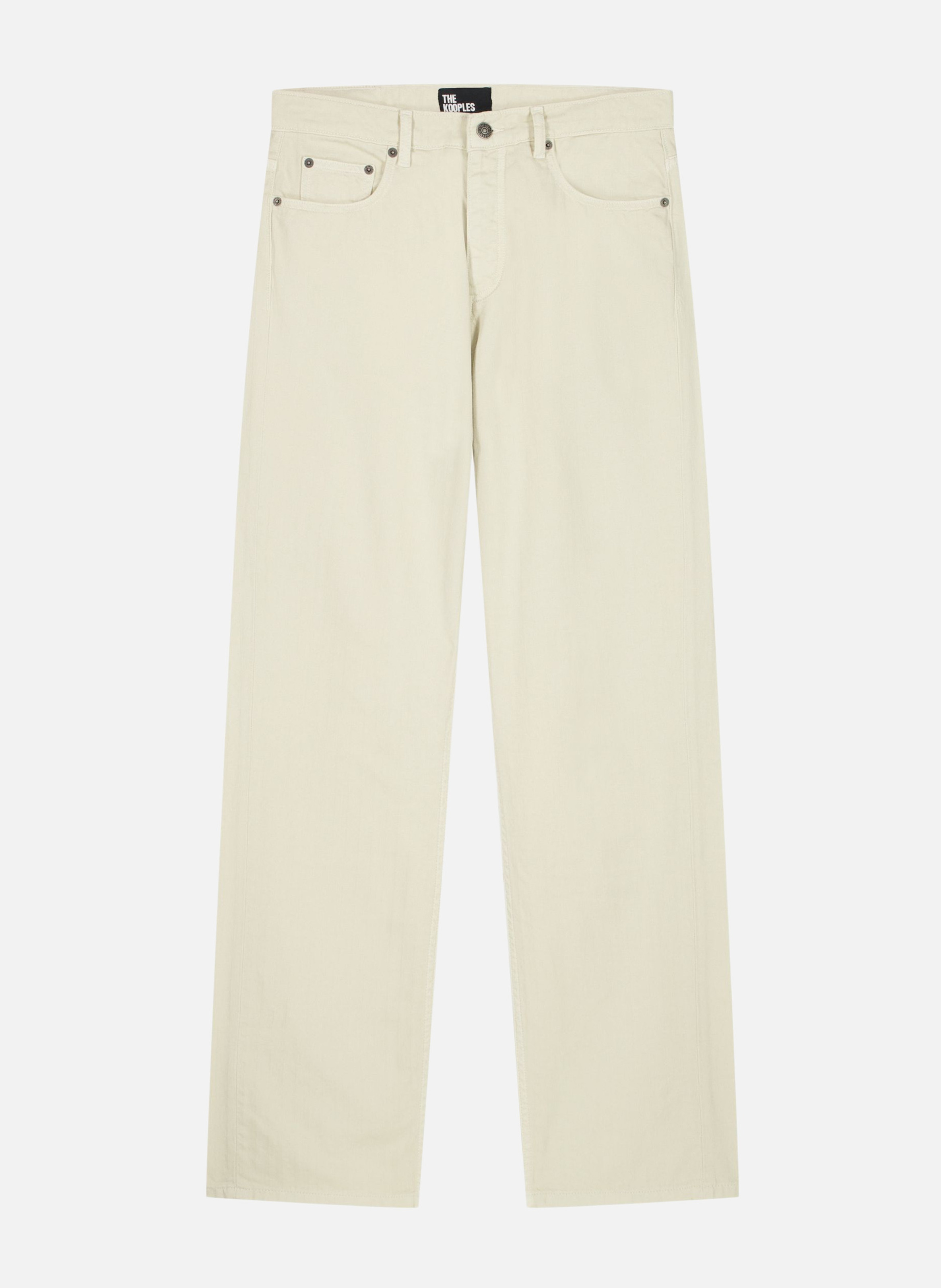 Jean droit avec chevron délavé THE KOOPLES Beige