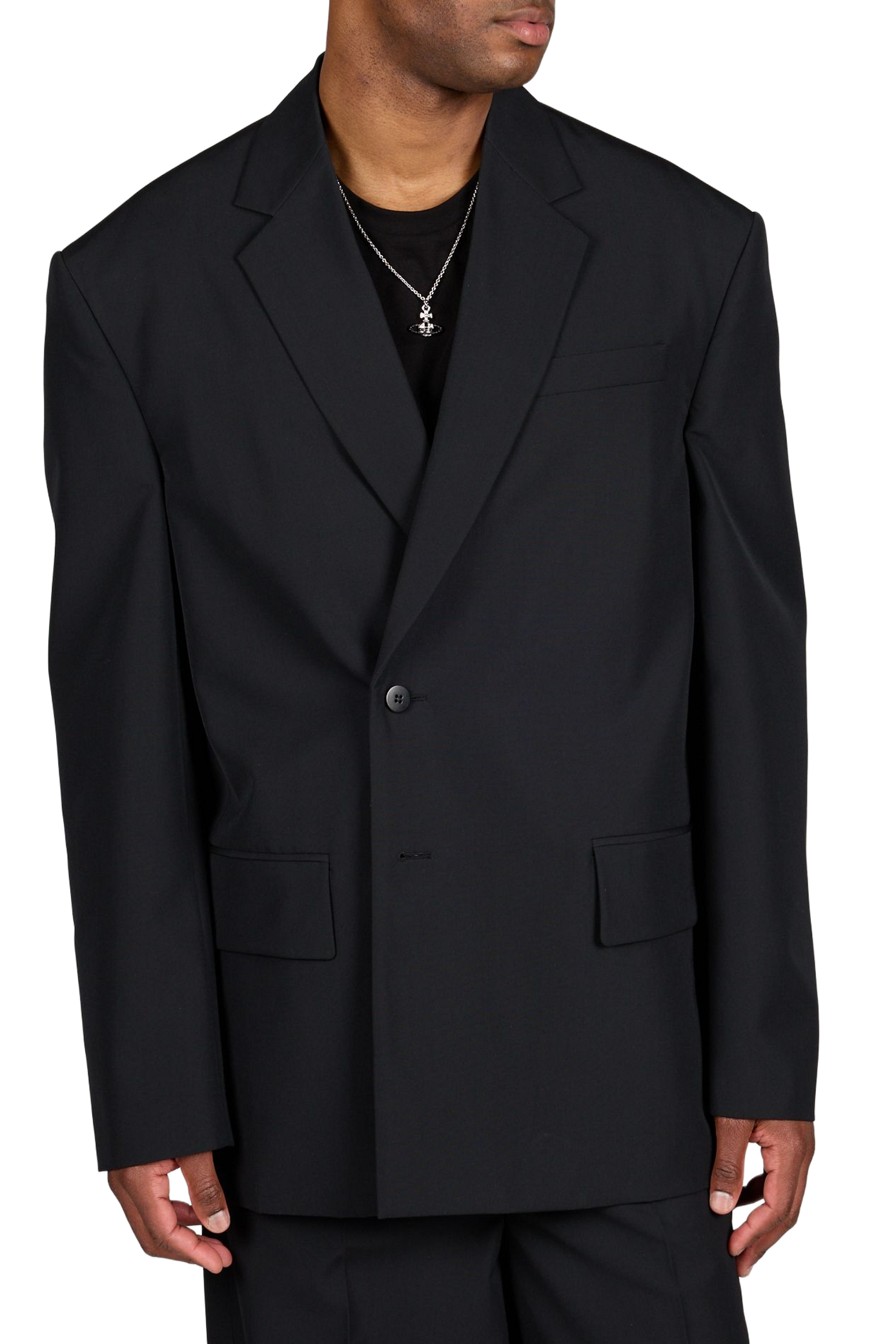 Wool-blend suit jacket SEAN SUEN Black