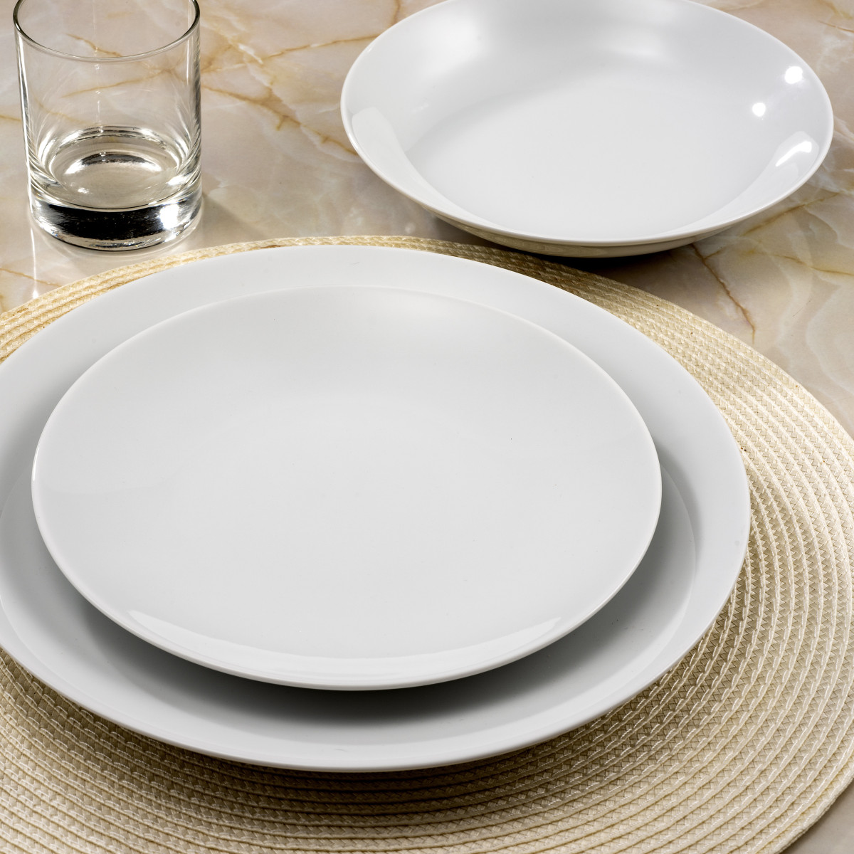 Hermine - assiette plate 27 cm (lot de 6) MEDARD DE NOBLAT Blanc