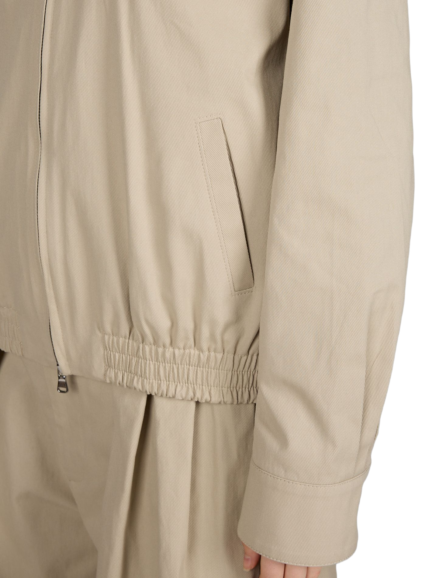 Veste unie col classique en coton TIBI Beige