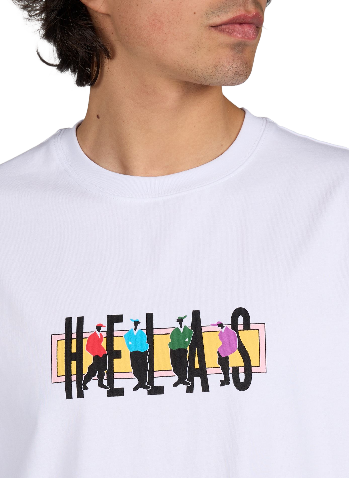 Printed Jazzy Tee cotton T-shirt HELAS CAPS White
