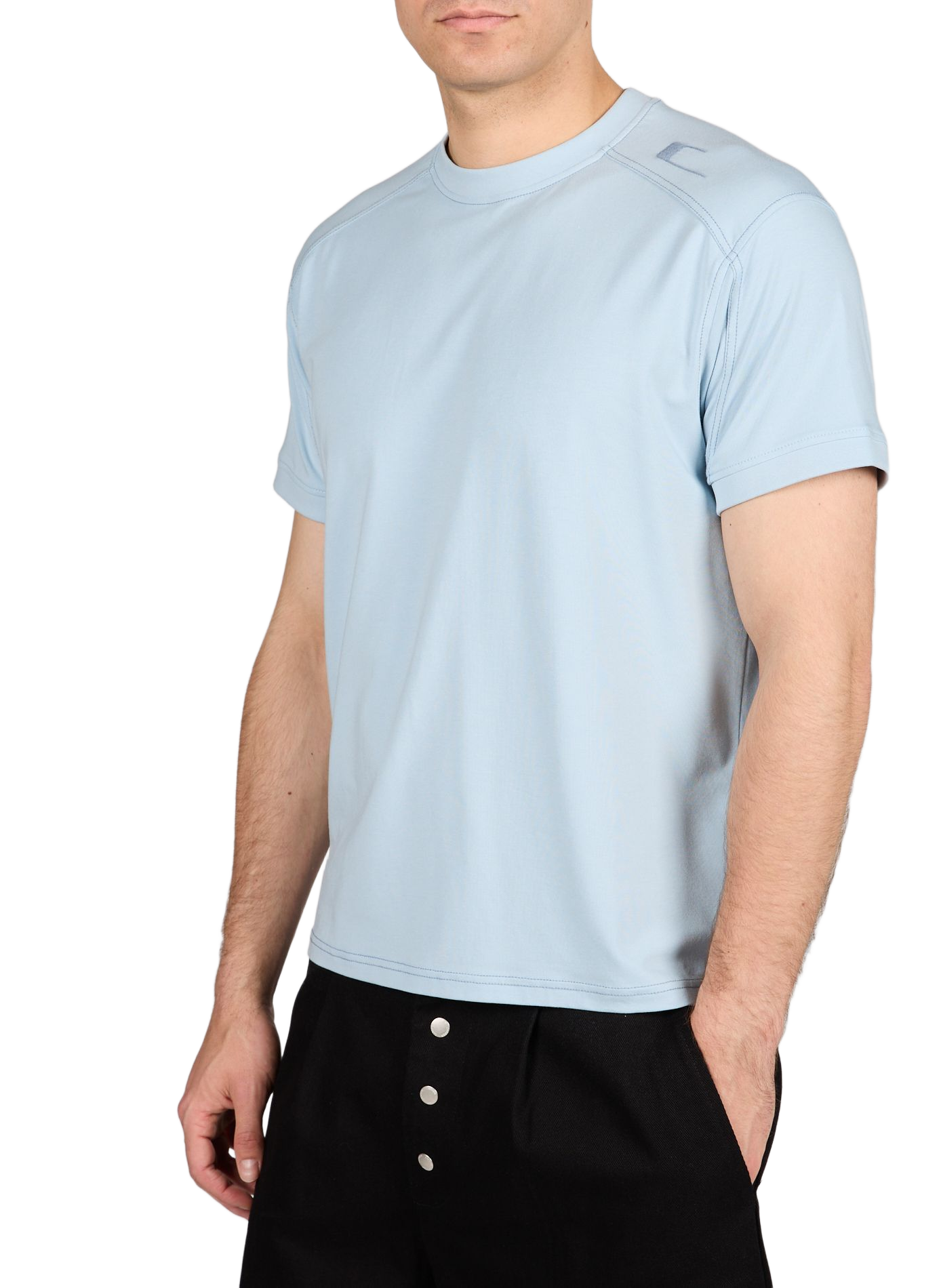 Checkered cotton blend Hayes T-shirt CARRER Blue