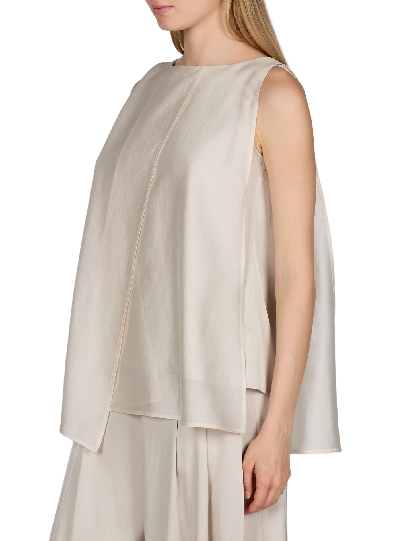 Blouse Raya évasée sans manches R2W Beige