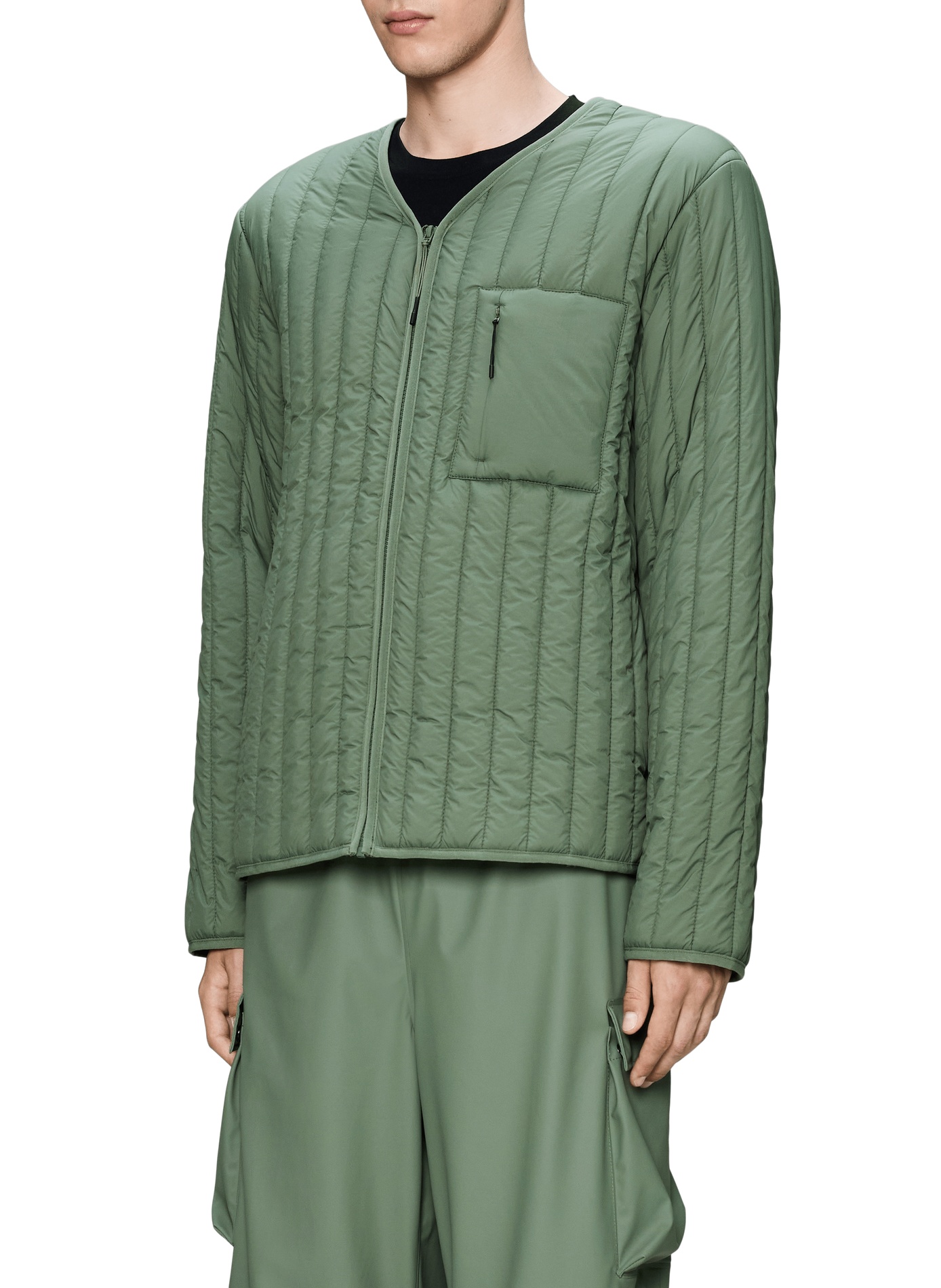 Veste matelassée à encolure V RAINS Vert