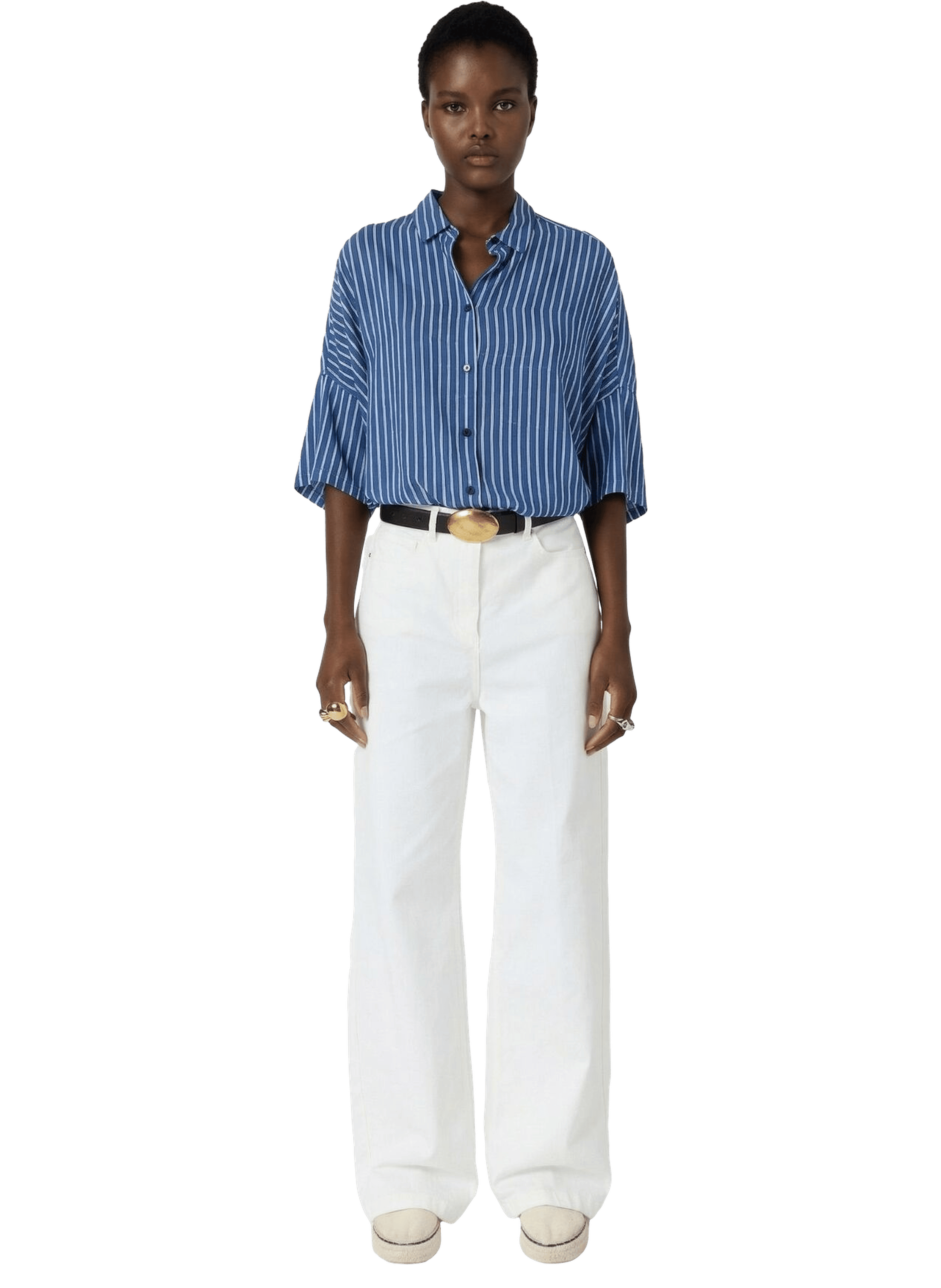 Chemise oversize fluide à rayures - crissy GERARD DAREL Bleu