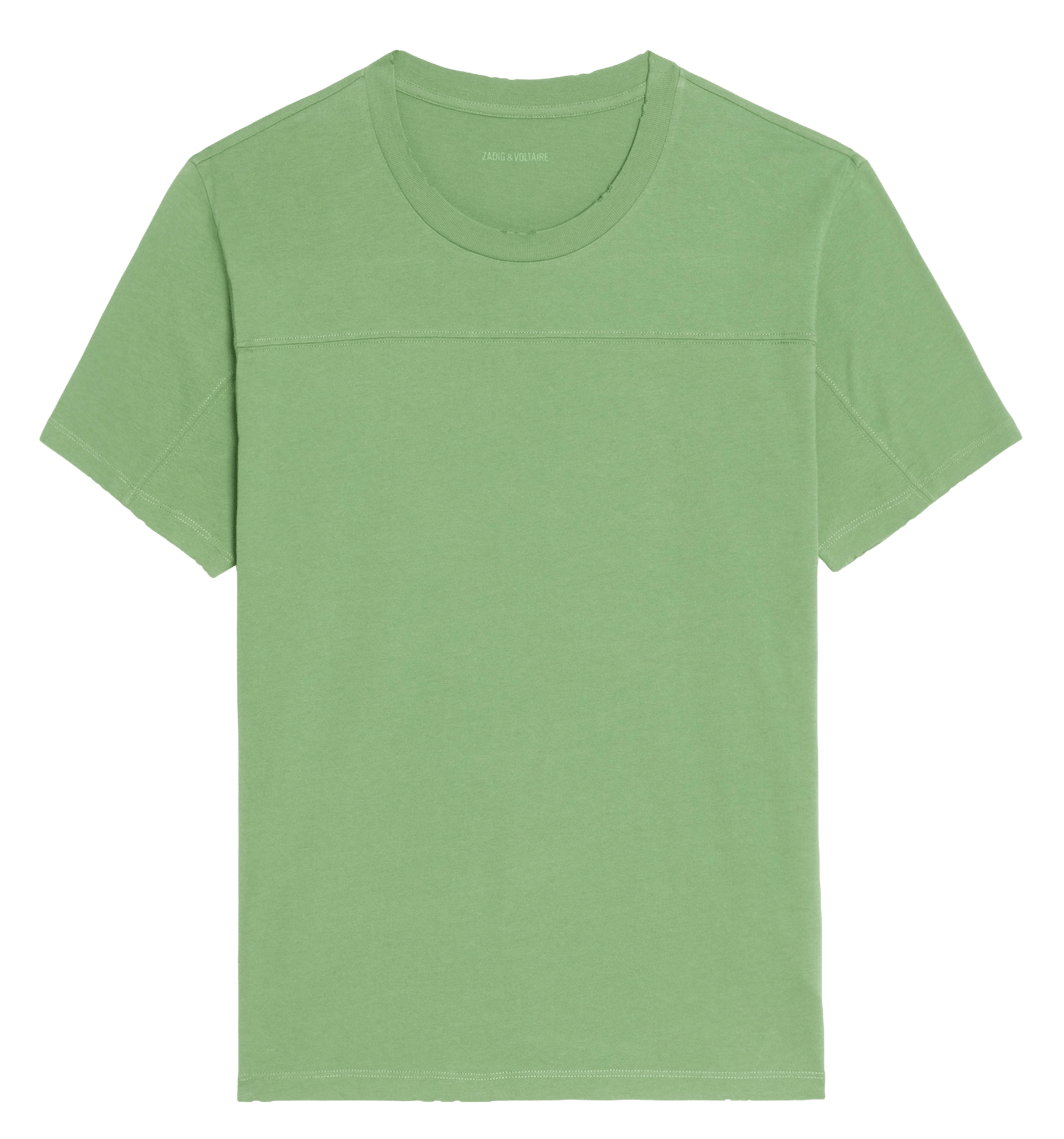 Straight round-neck cotton T-shirt with Tommy screen print ZADIG&VOLTAIRE Green