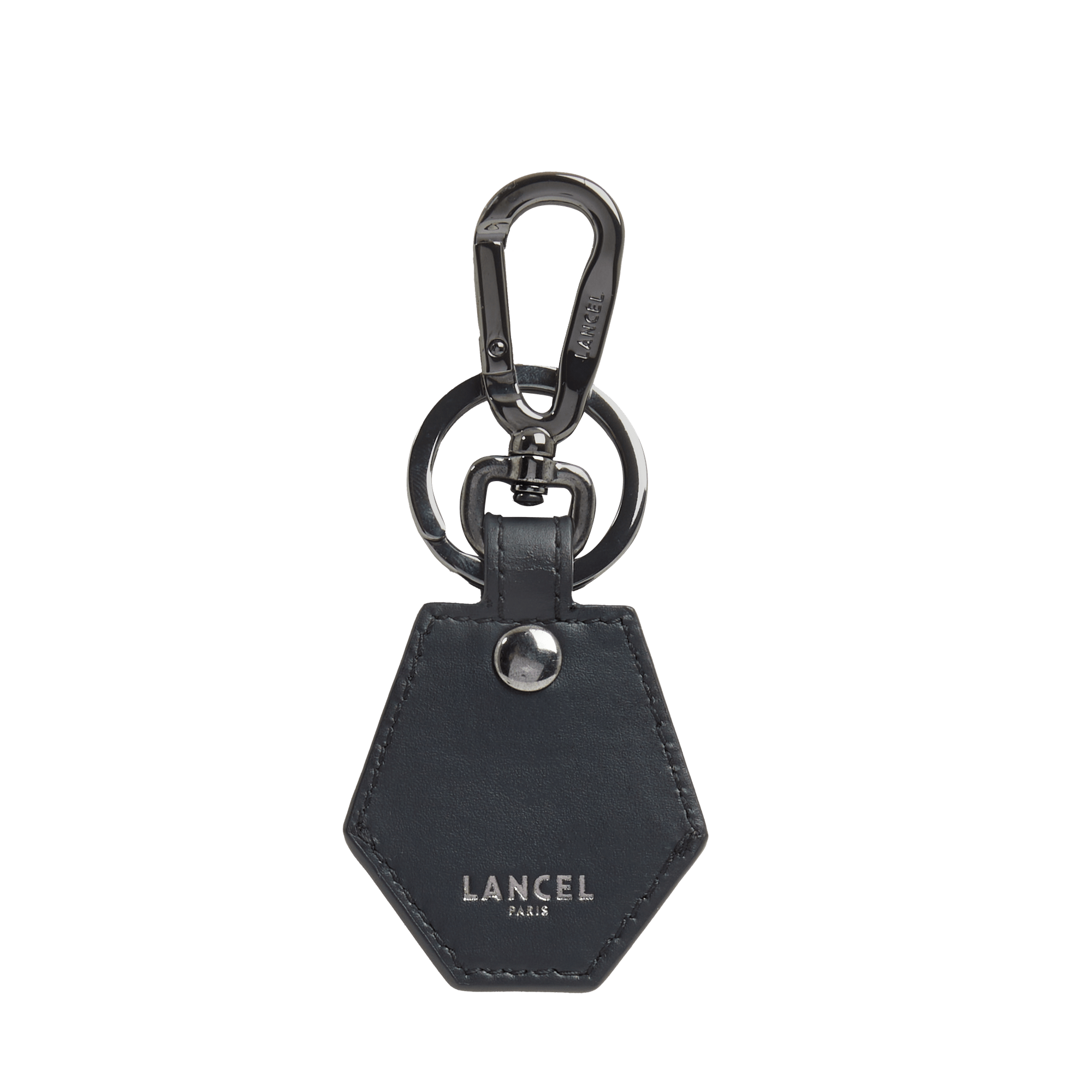 High tech airtag en cuir de vachette lisse & metal LANCEL Zwart