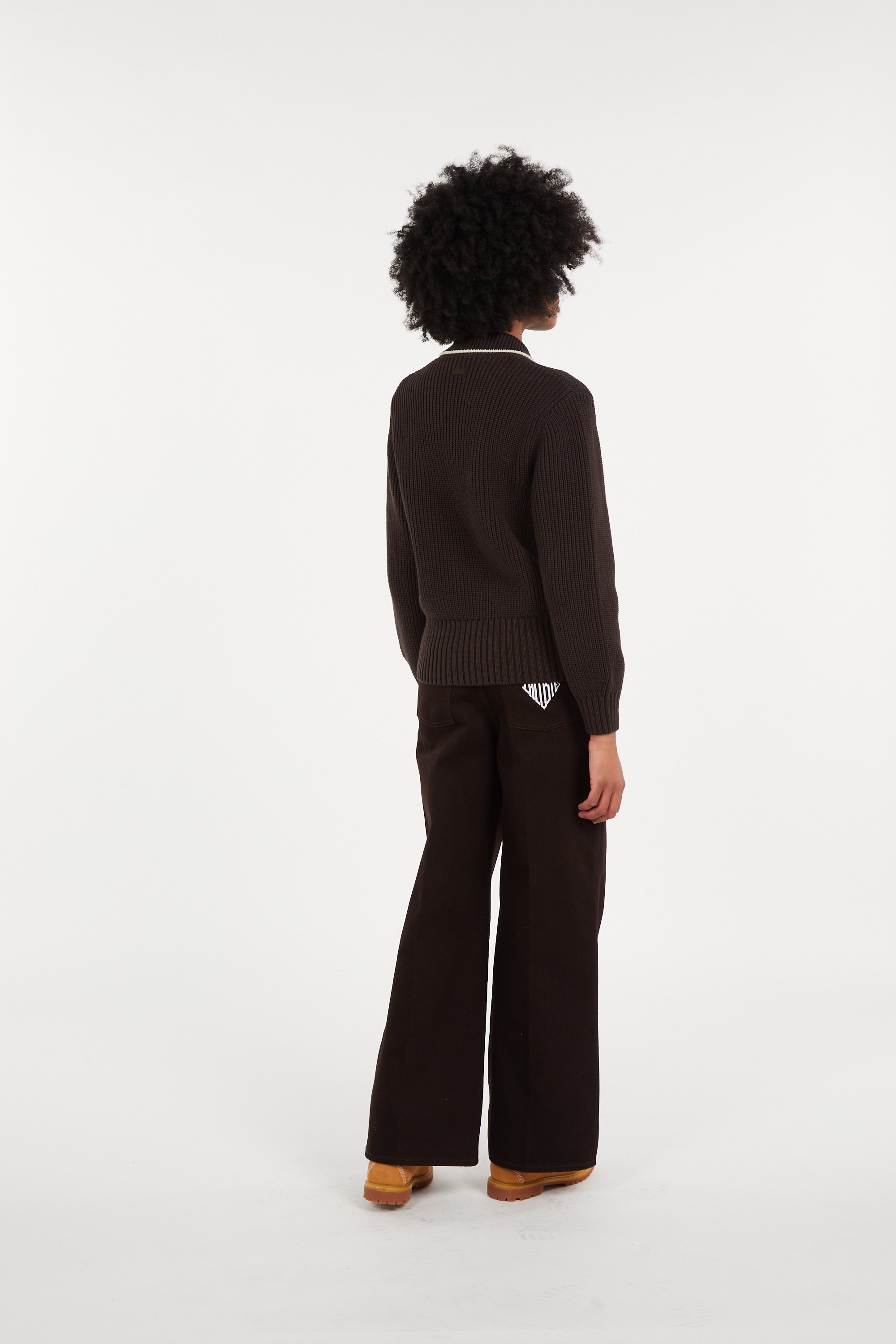 Pull tricot LACOSTE Marron