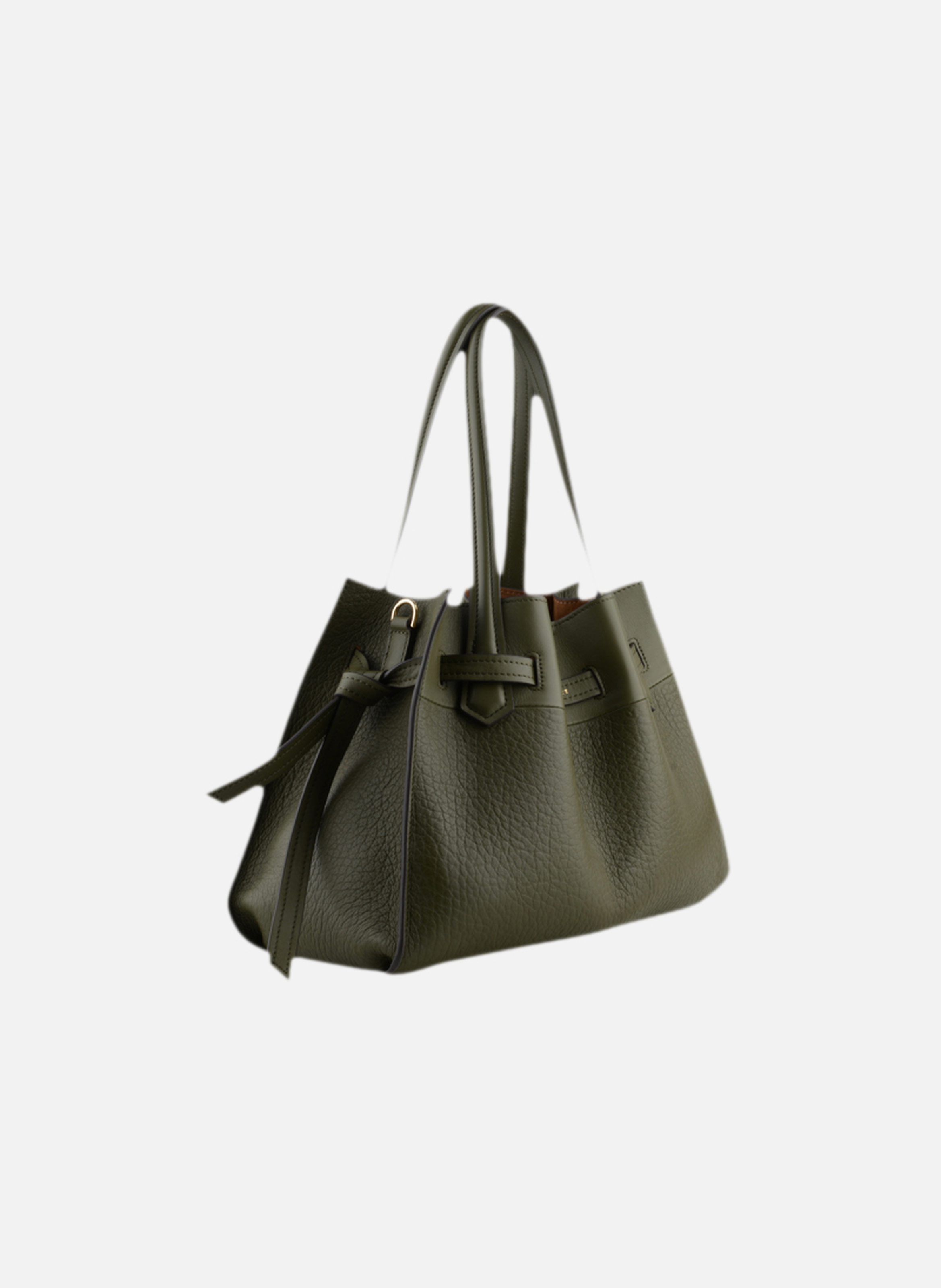 Blossom | sac à main pm en cuir de vachette POURCHET Kaki