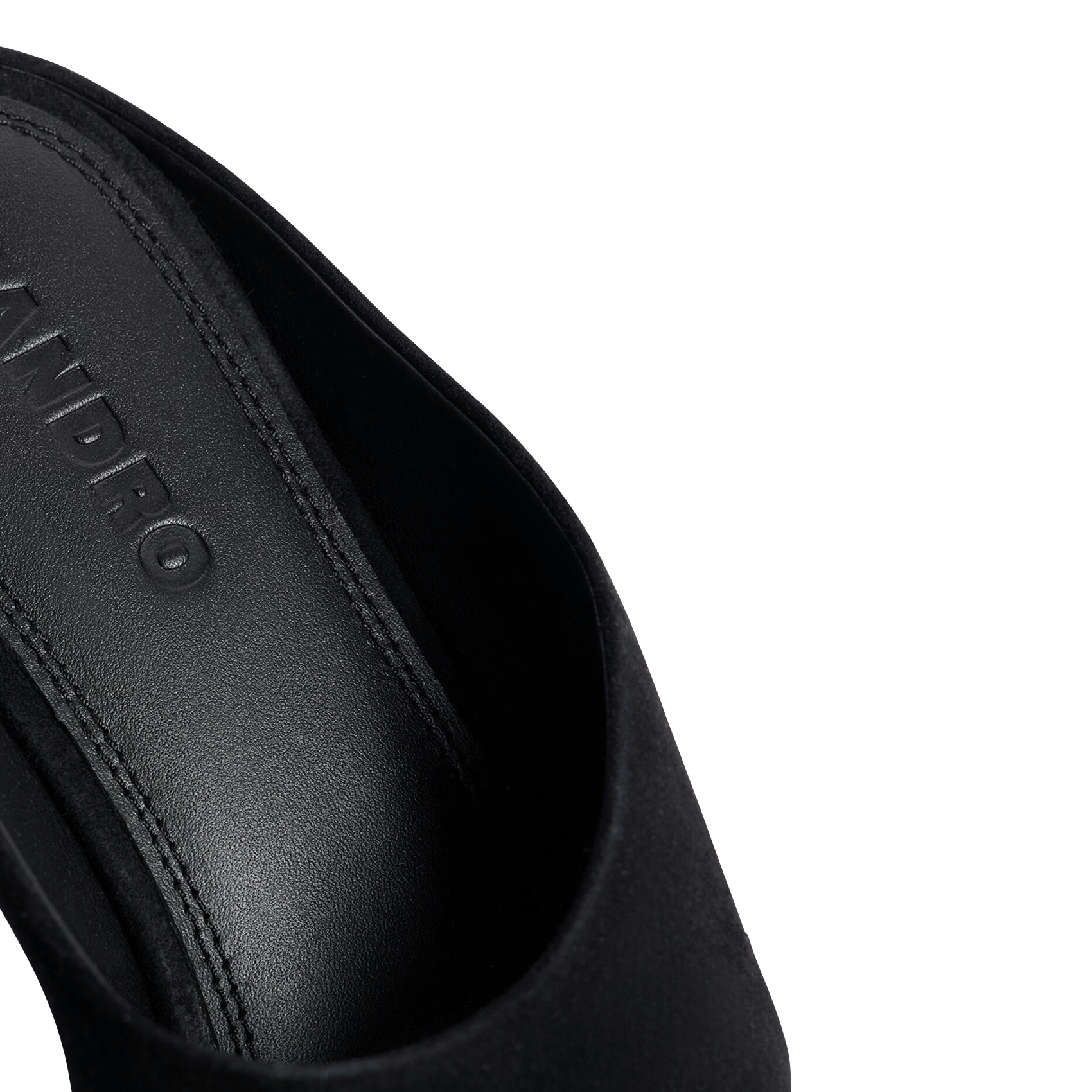 Mules compensées en cuir SANDRO Noir