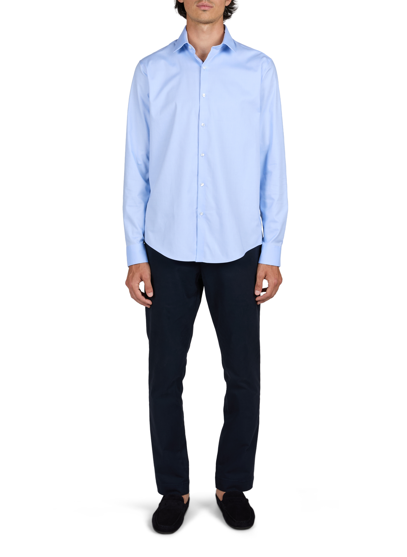 Solid button-down shirt CALVIN KLEIN Blue