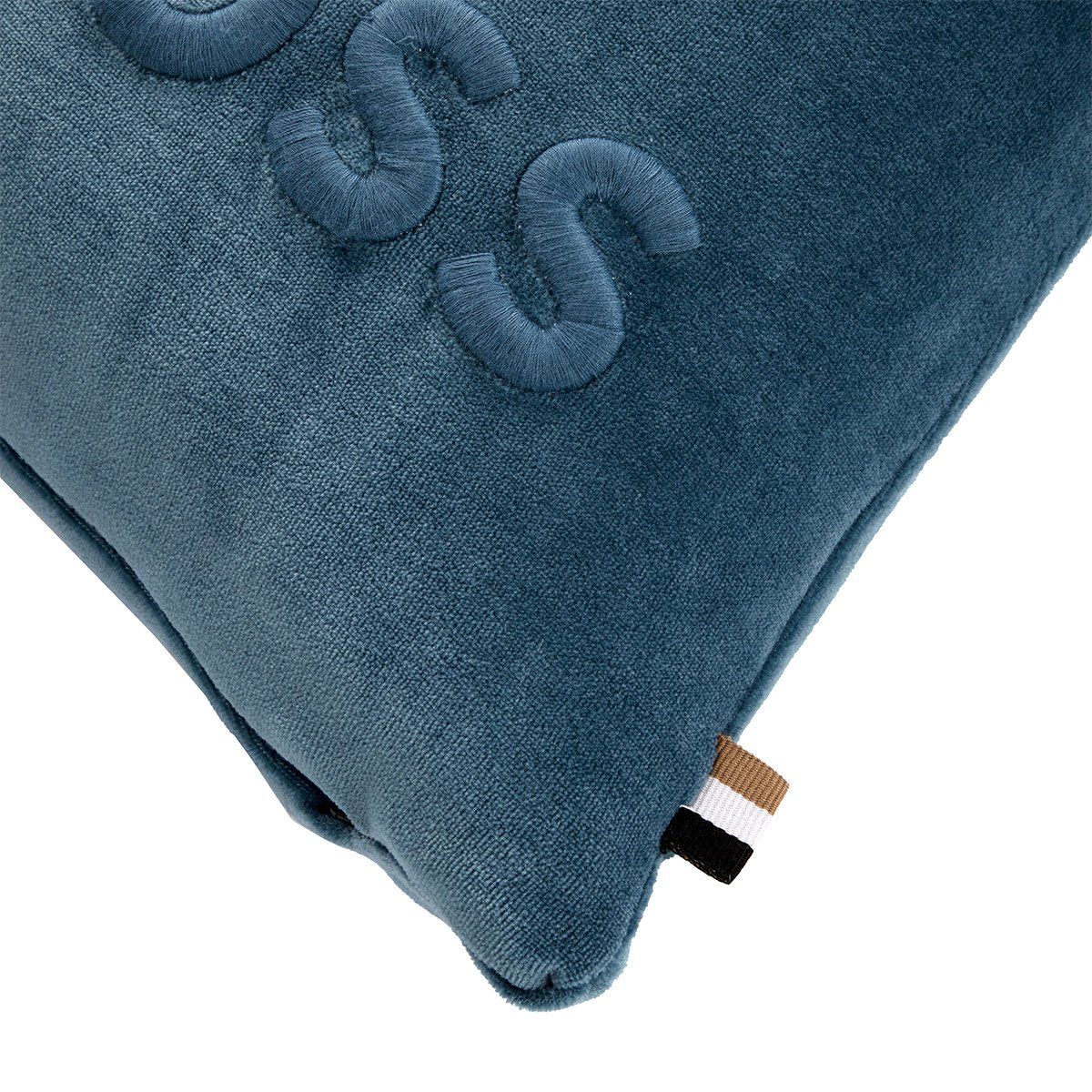 Housse de coussin en coton synthétique, bold logo BOSS HOME Bleu