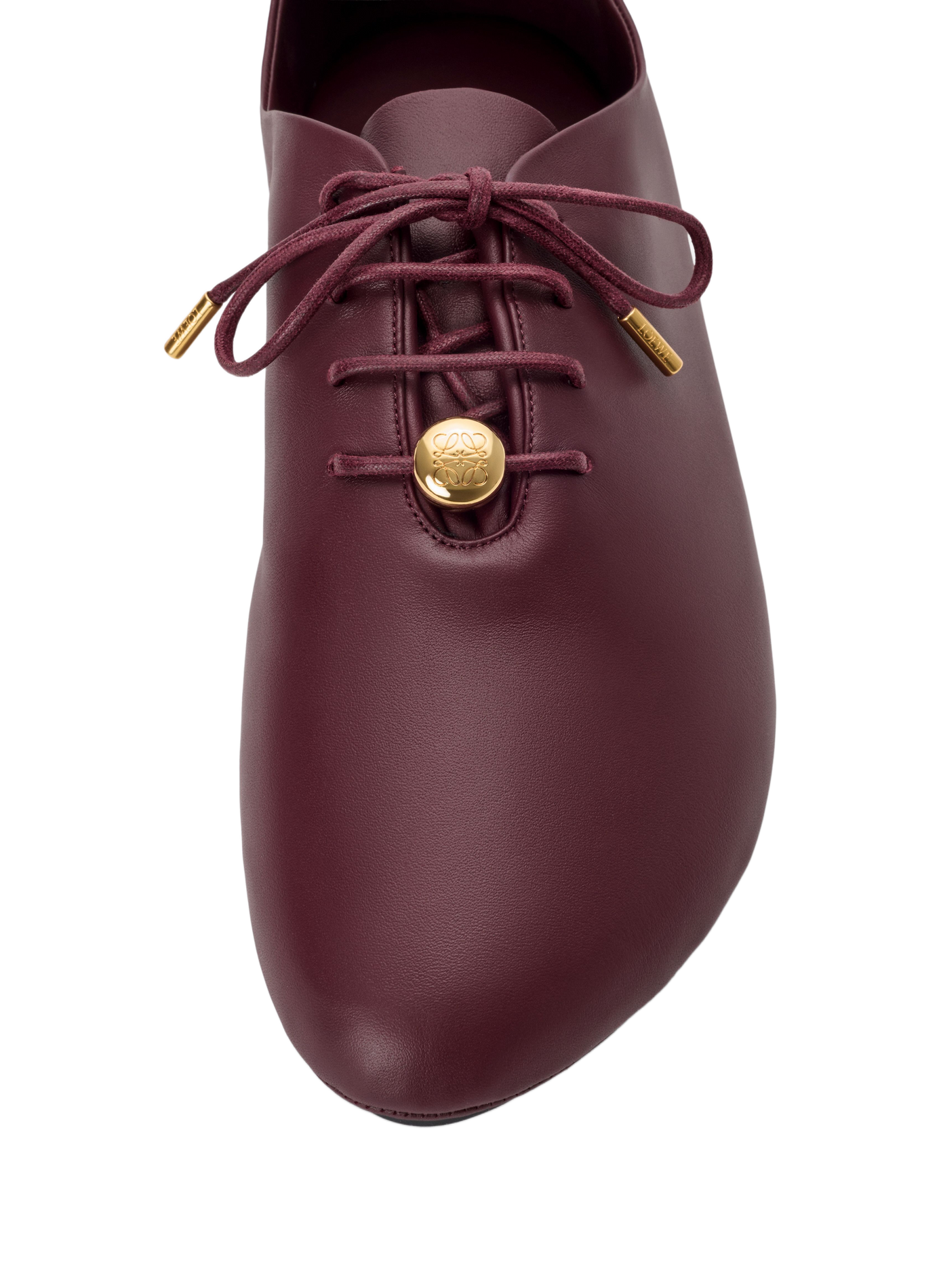 Souliers à lacets Pebble Soft en cuir d'agneau nappa LOEWE Rouge