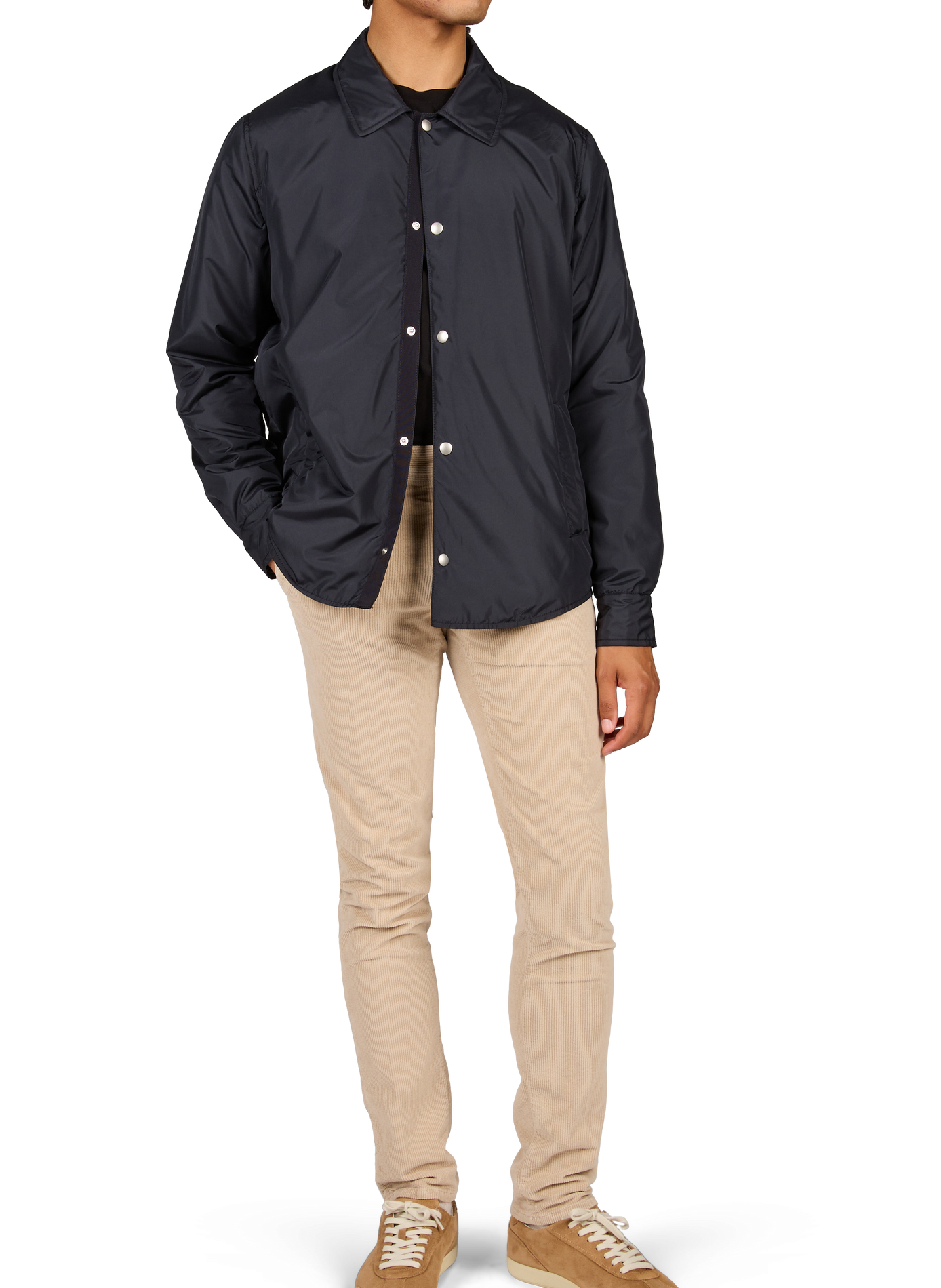 Water-repellent jacket with a classic collar SLOWEAR Blue