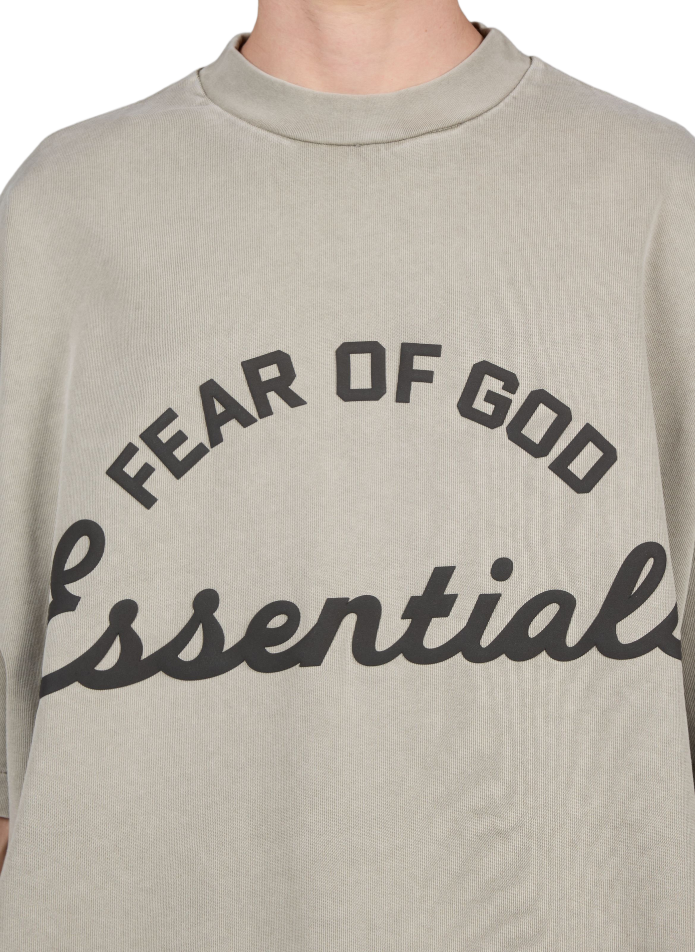 Oversized screen-printed T-shirt FEAR OF GOD ESSENTIALS Grey