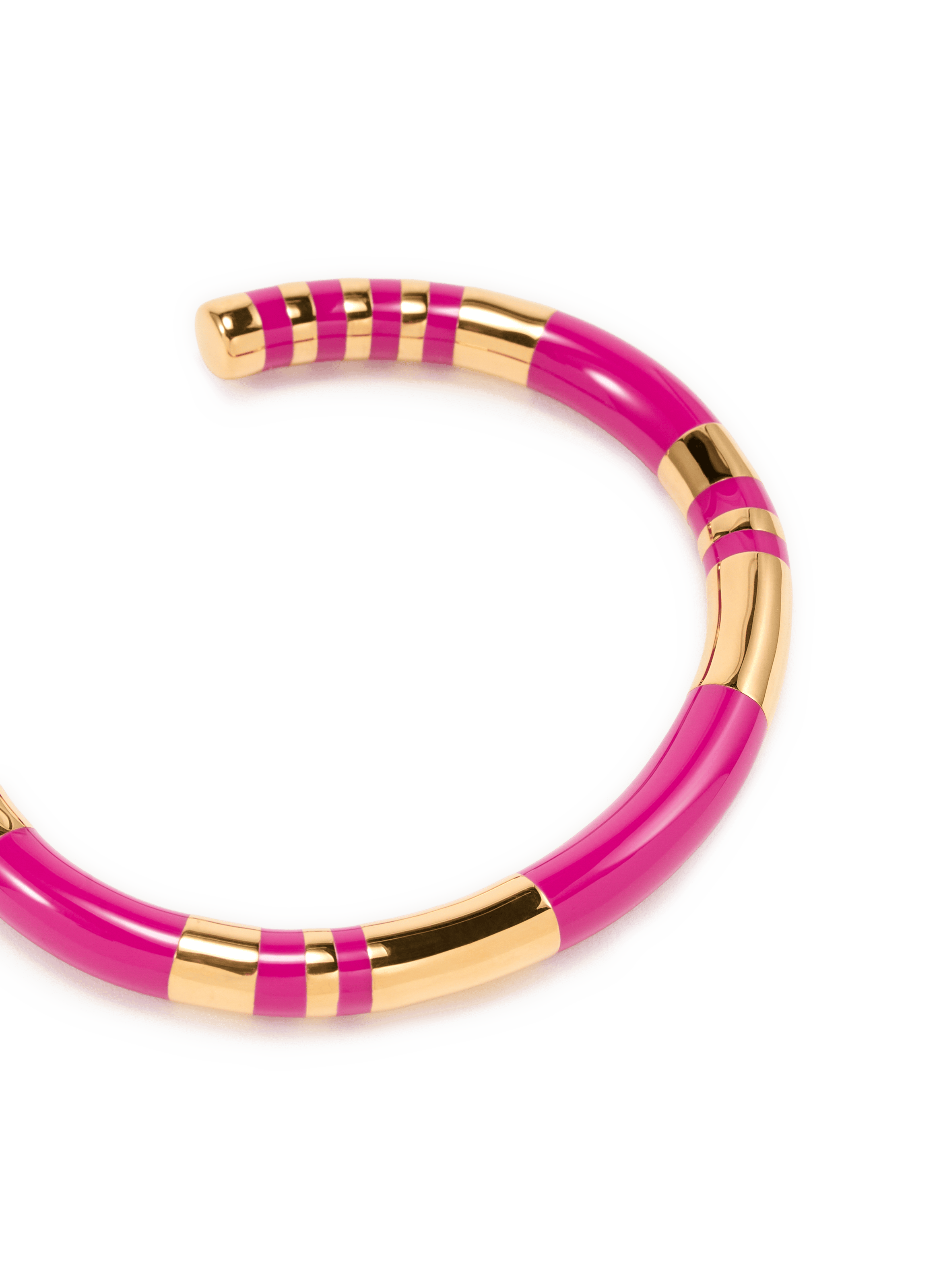 Striped bangle bracelet AURELIE BIDERMANN Pink