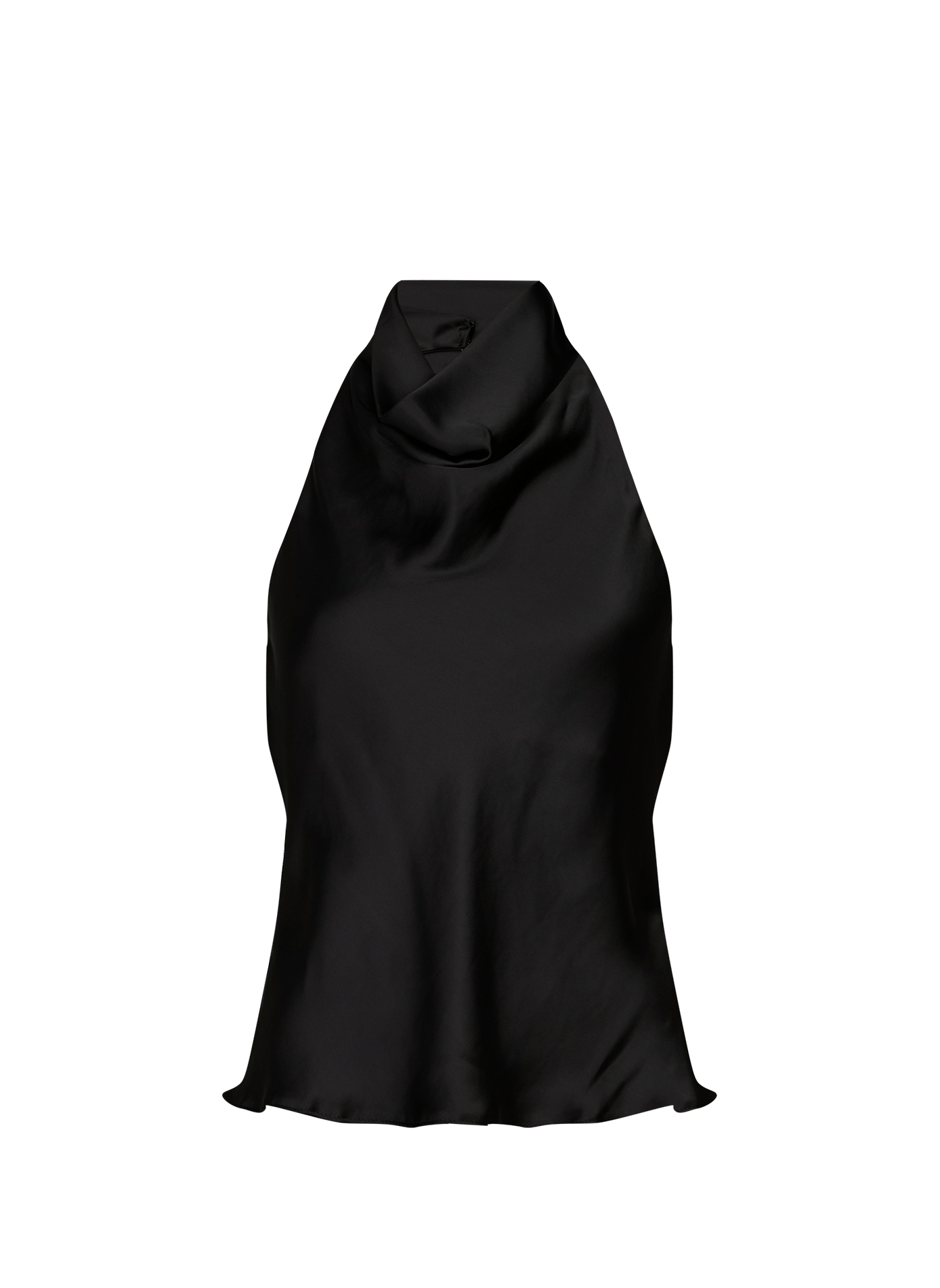 Fitted Satin Top TOPSHOP Black