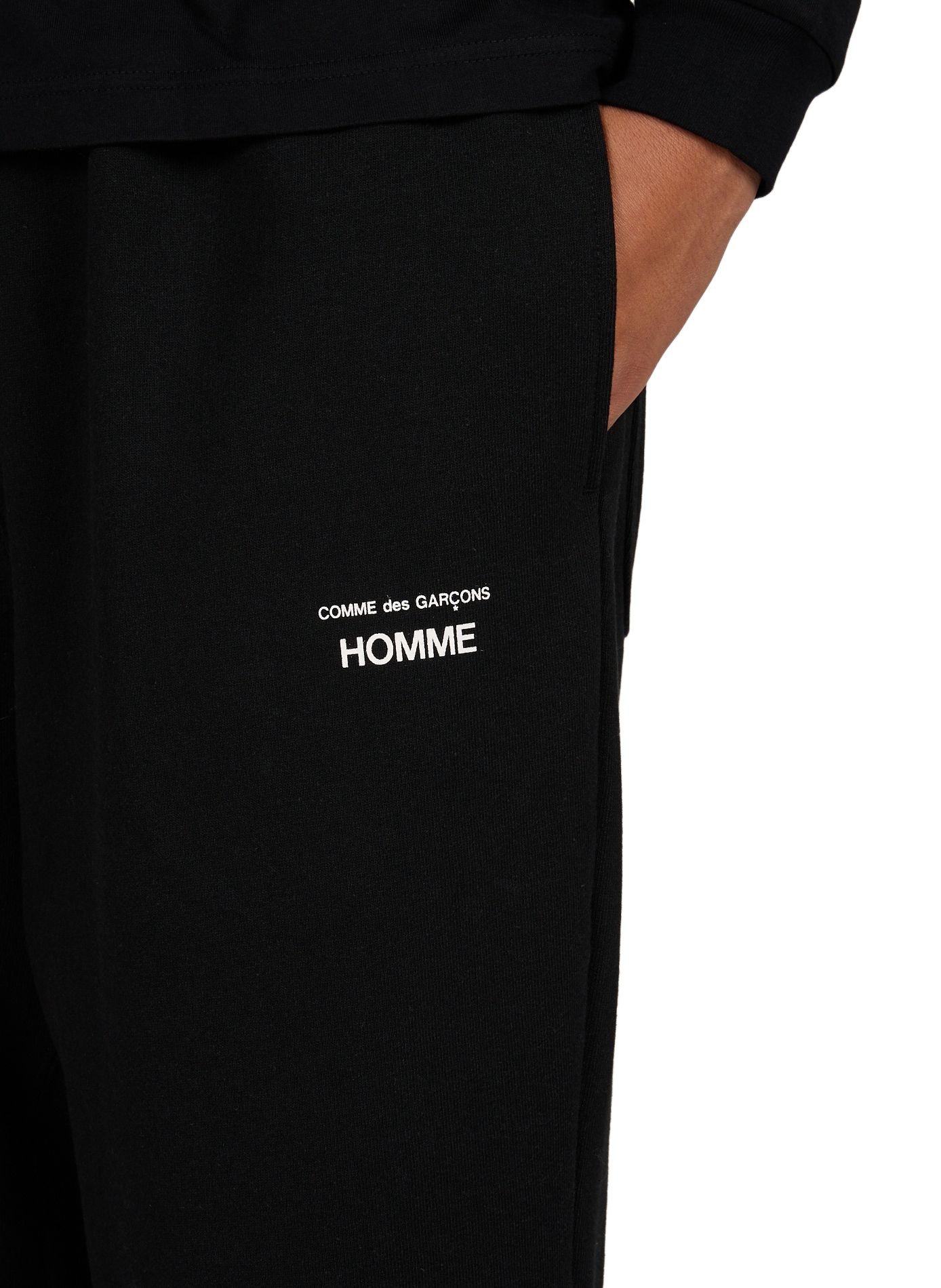 Trainingshose mit Baumwoll-Logo | Schwarz COMME DES GARCONS HOMME Herren