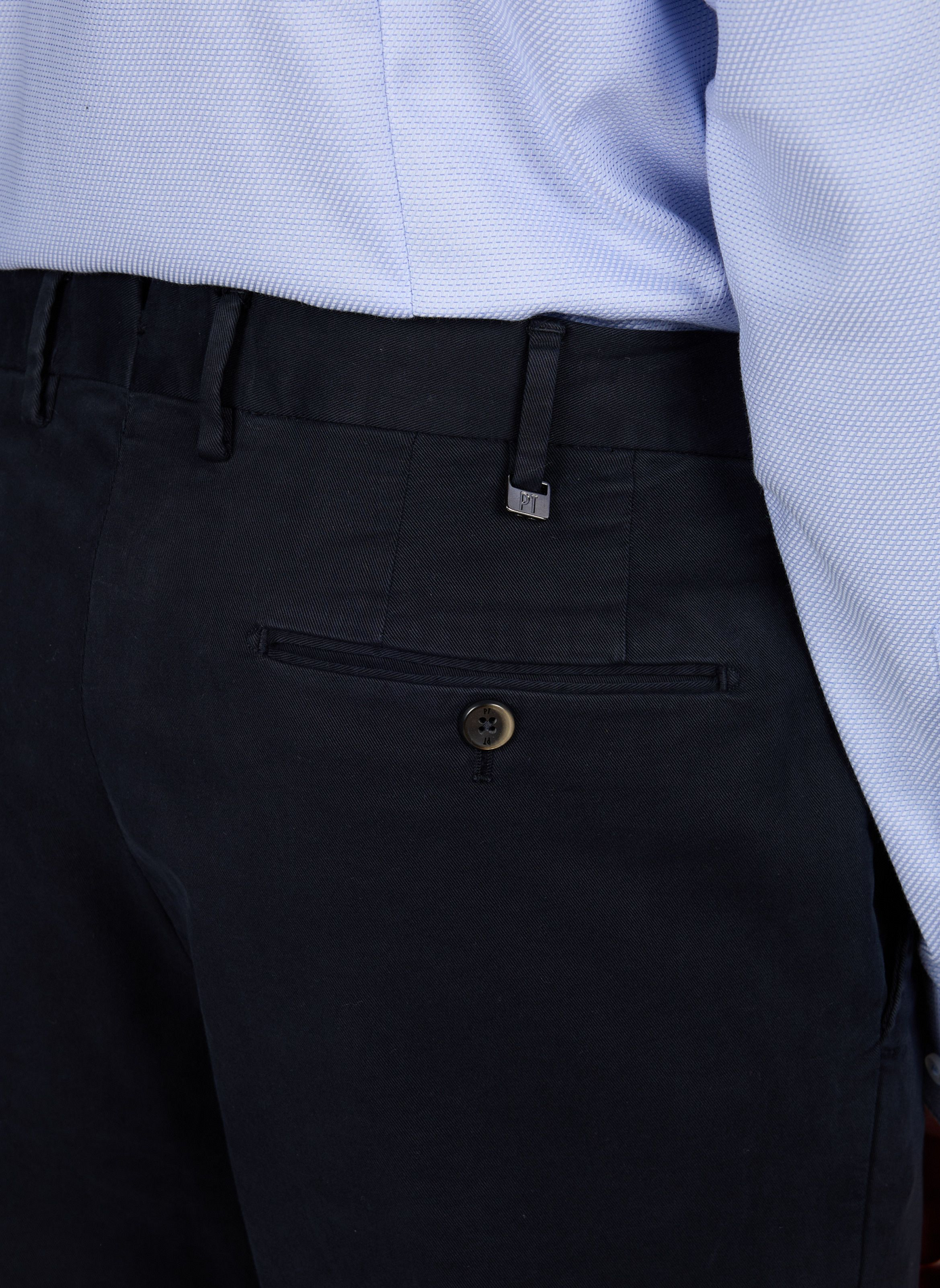 Slim-Fit Virgin Wool Trousers PT01 Blue