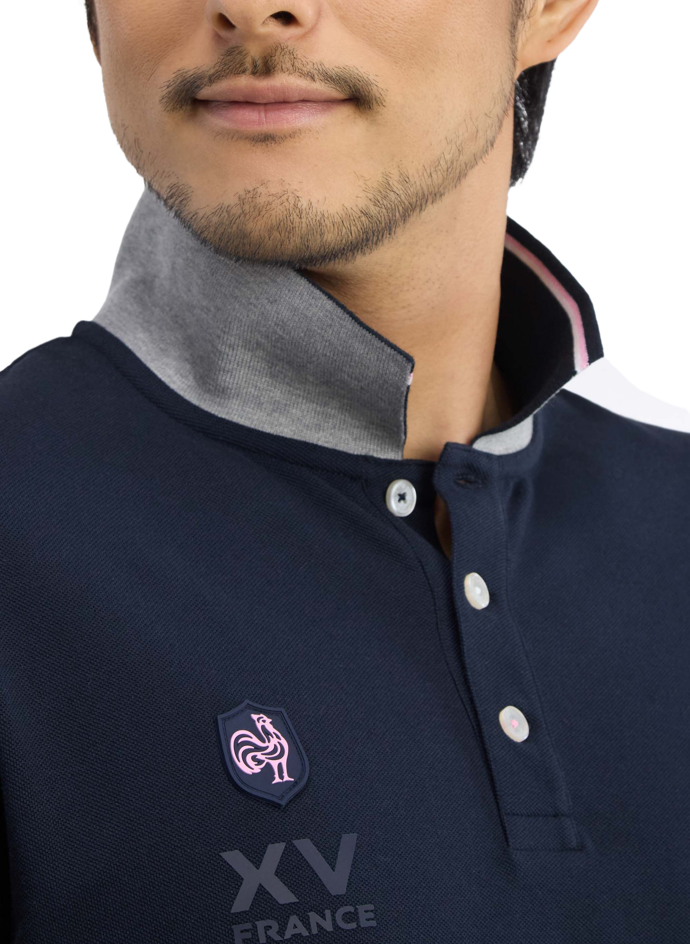 Polo droit à logo brodé en coton EDEN PARK Blue