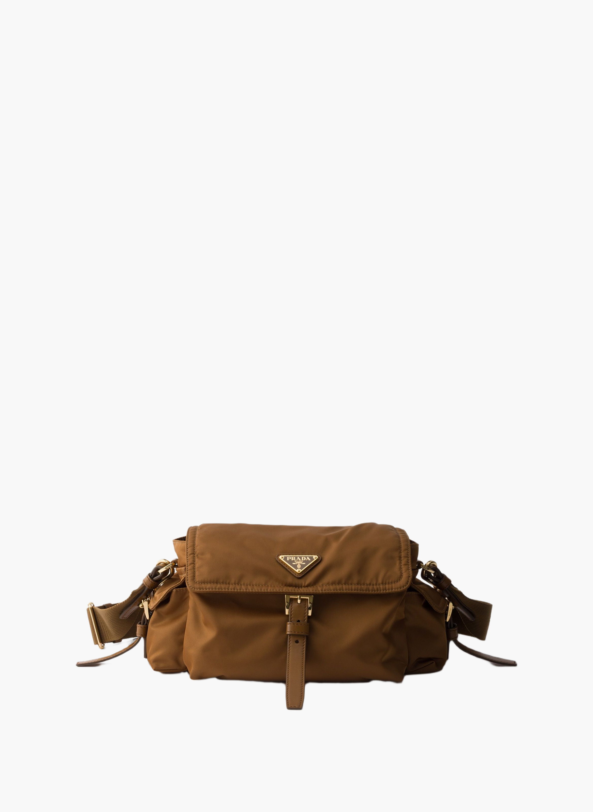 Sac porté épaule  prada explore en re-nylon moyen PRADA Marron