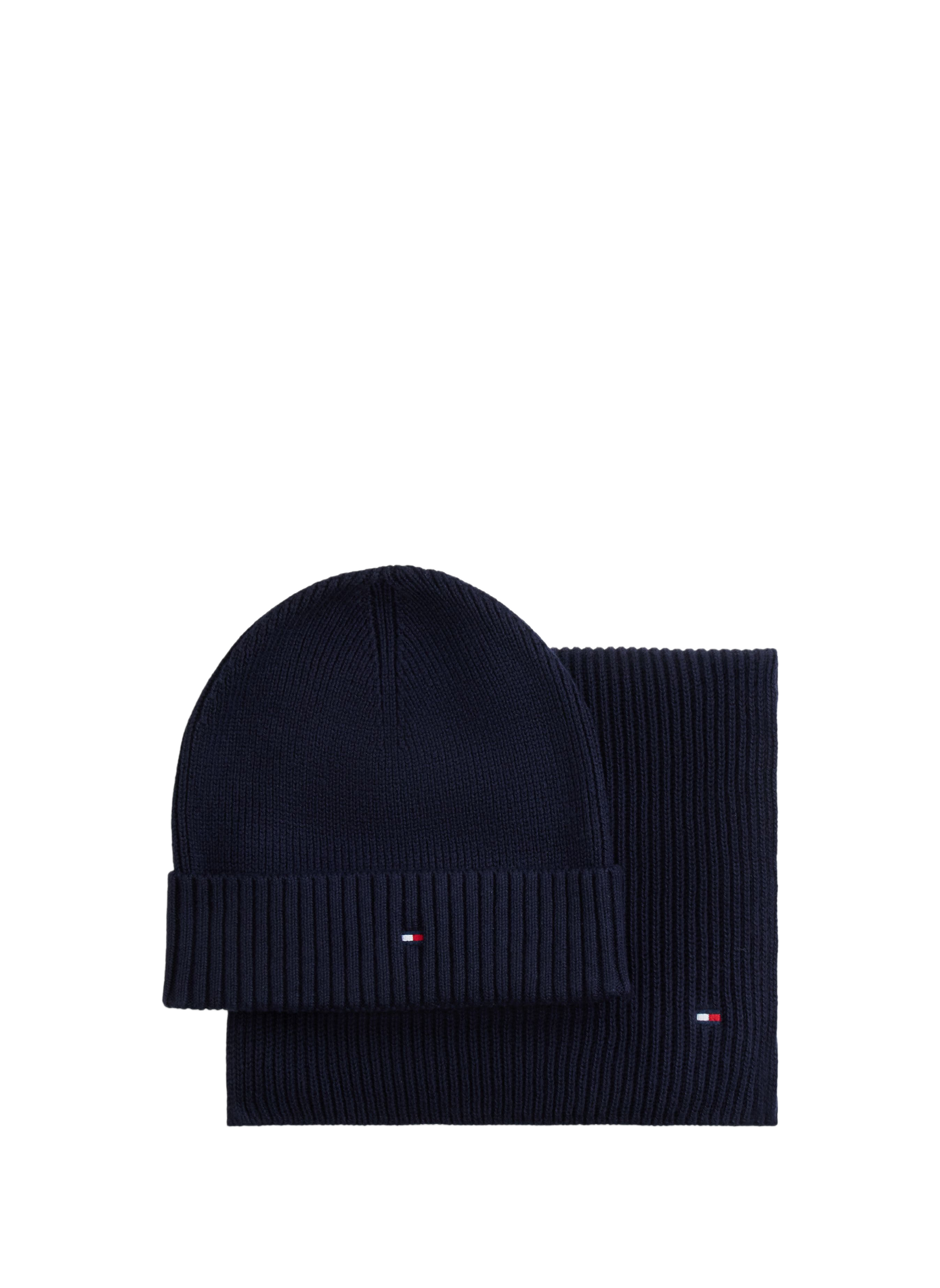 Bonnet et écharpe unis TOMMY HILFIGER Blue