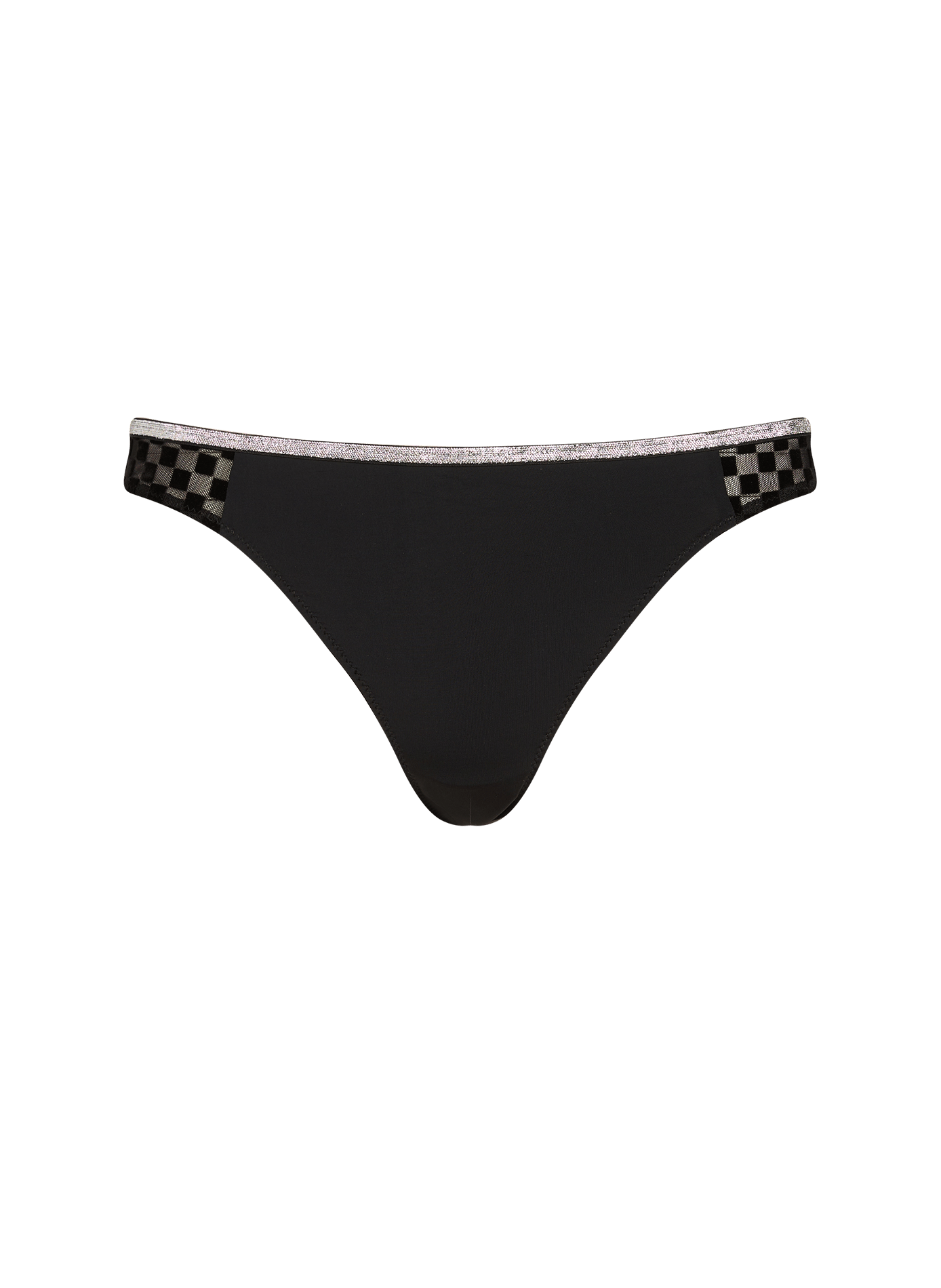 Culotte mit kariertem Jacquard auf der Rückseite LA NOUVELLE Schwarz
