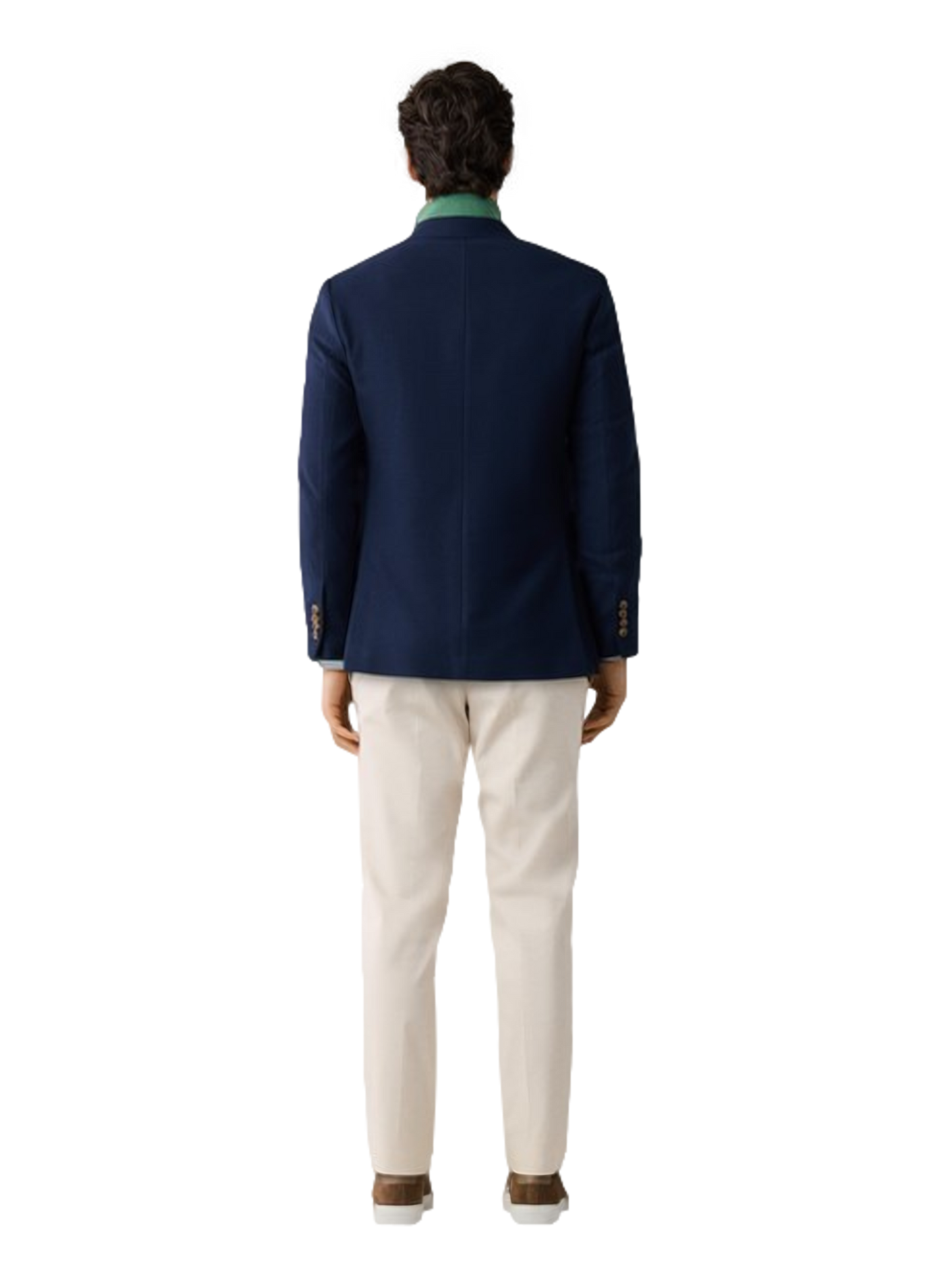 Blazer in blended cotton with tailored collar FACONNABLE Blue