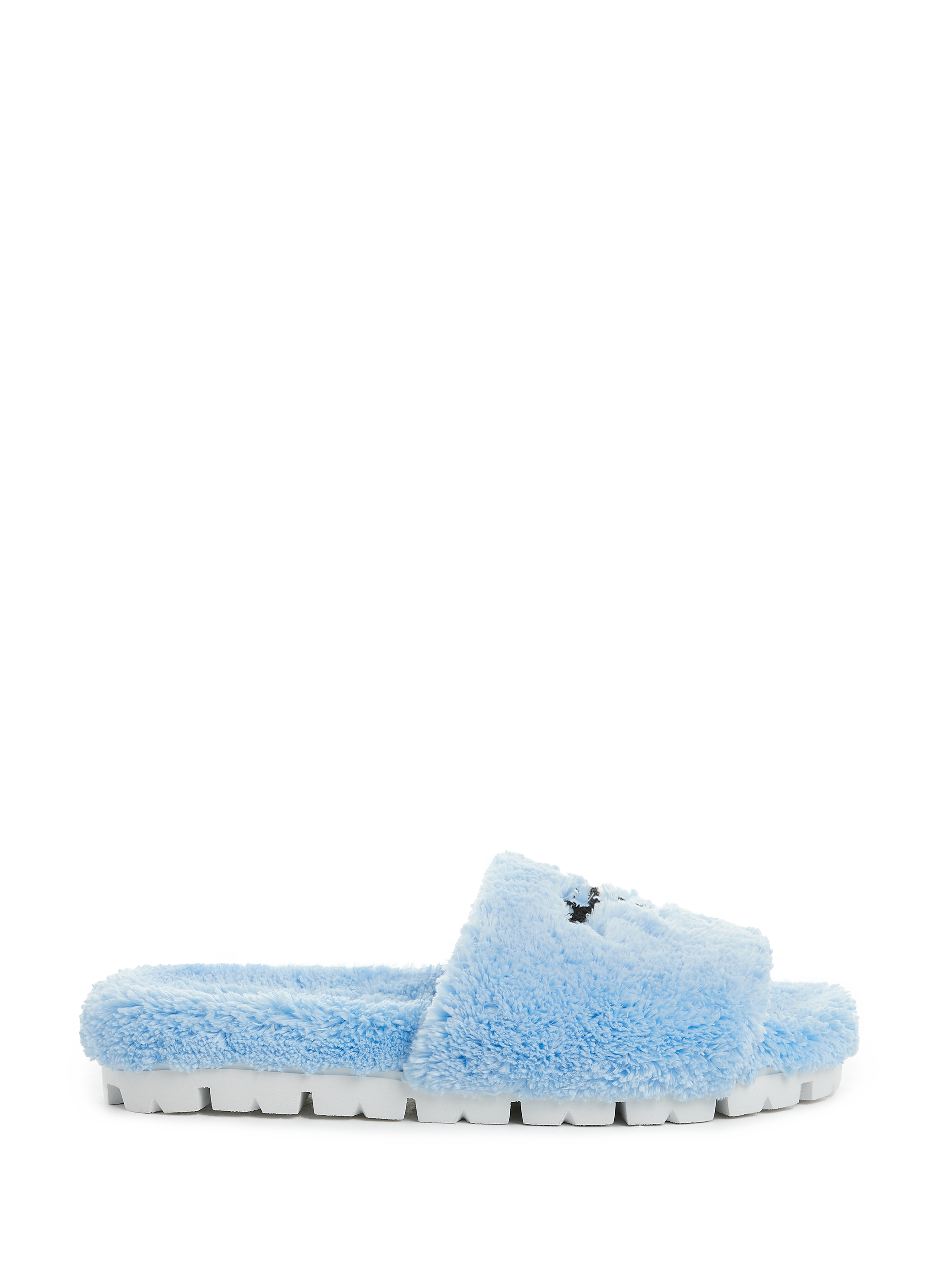Furry sliders PRADA Blue