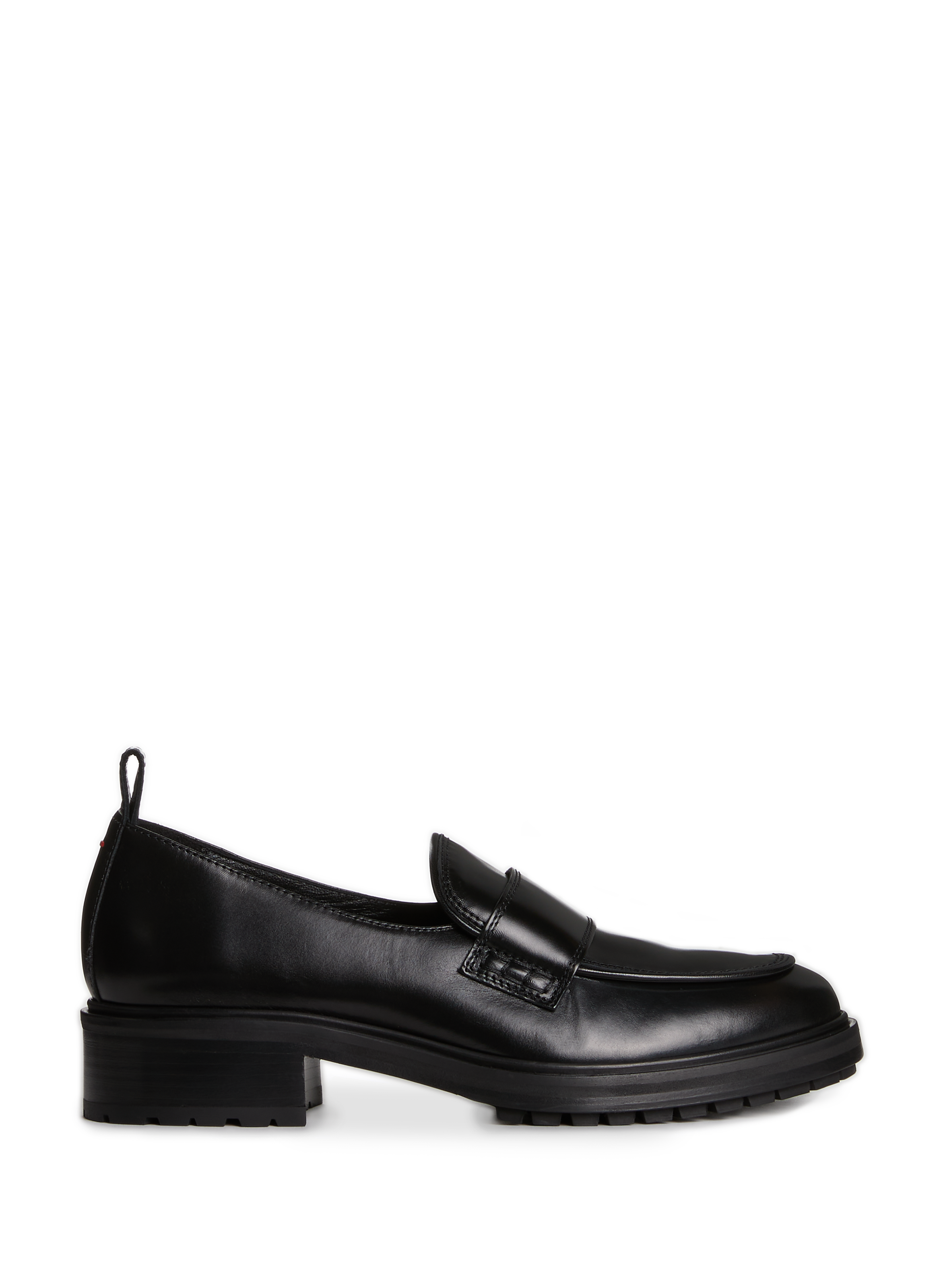 AEYDE Leather loafers Black
