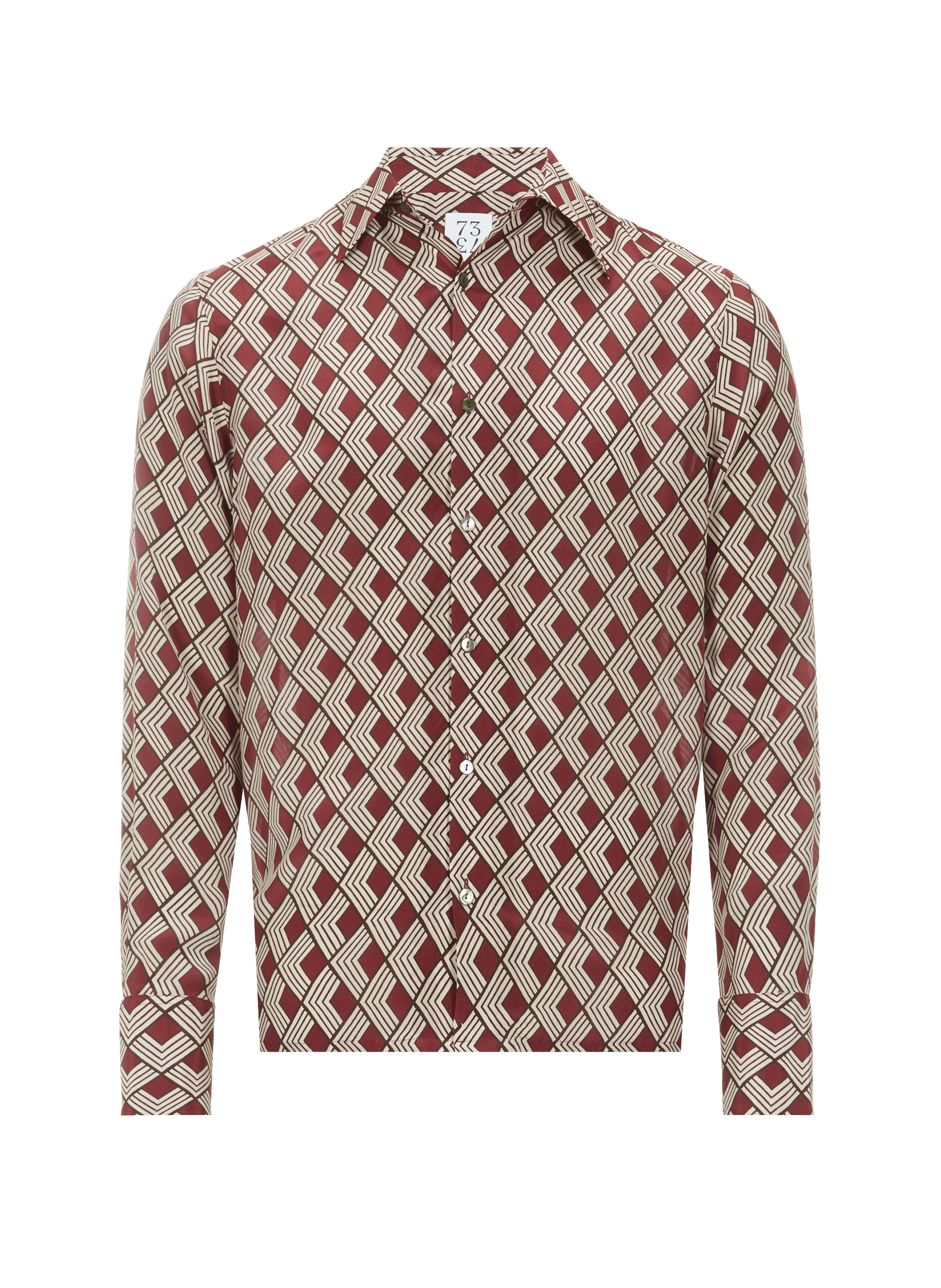 Chemise imprimé géo en soie