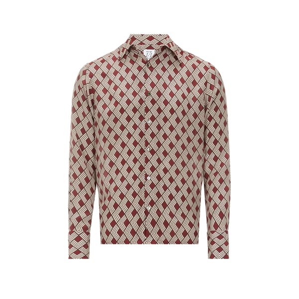 Chemise imprimé géo en soie