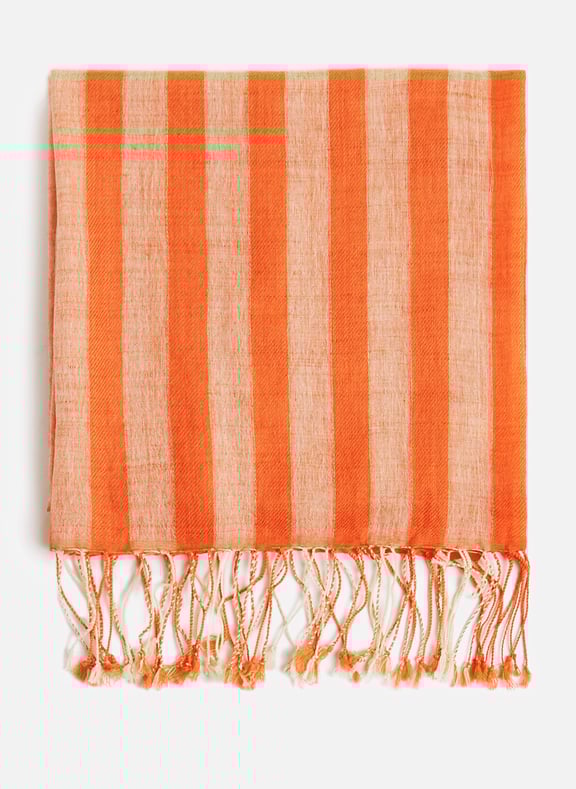 Wool and cotton blend scarf Orange by SAISON 1865 SAISON 1865 Wool and cotton blend scarf Orange