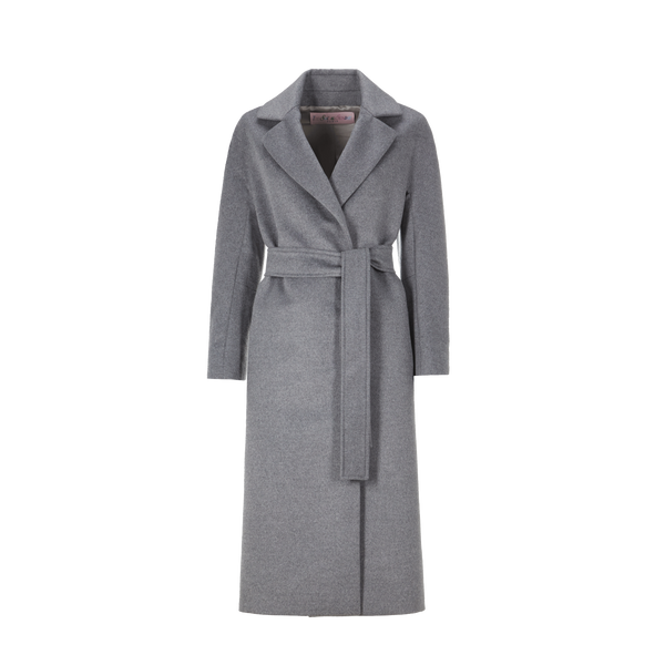 The Social Sunday Long Wool Coat In Grey