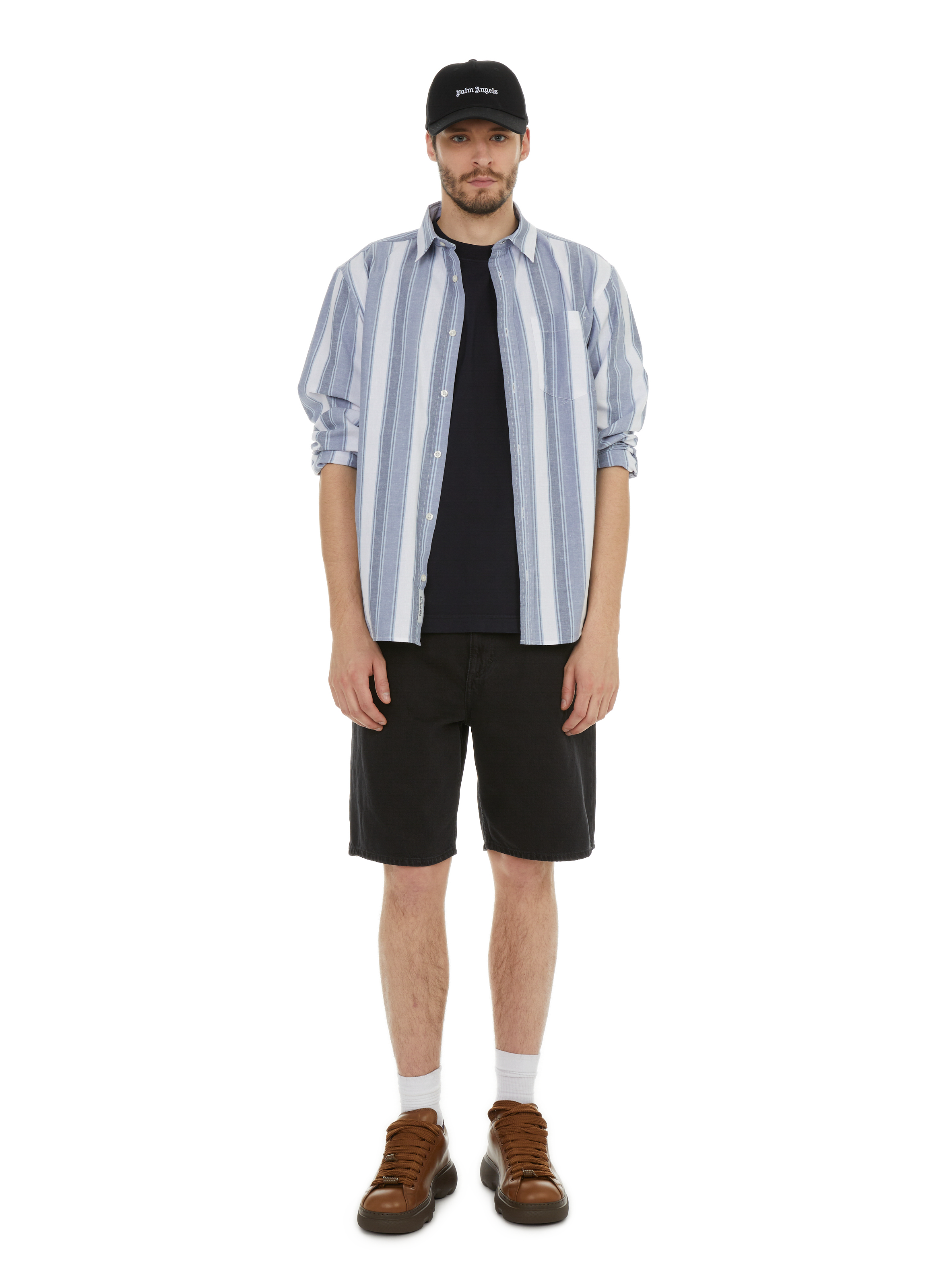 Cotton and linen shirt CARHARTT WIP Blue