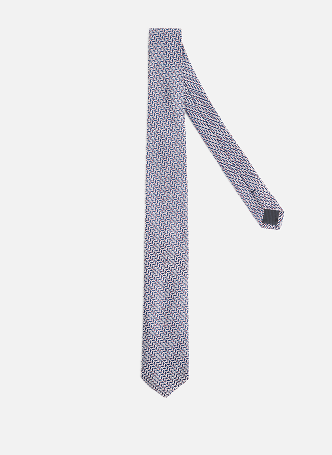 Silk patterned tie AU PRINTEMPS PARIS