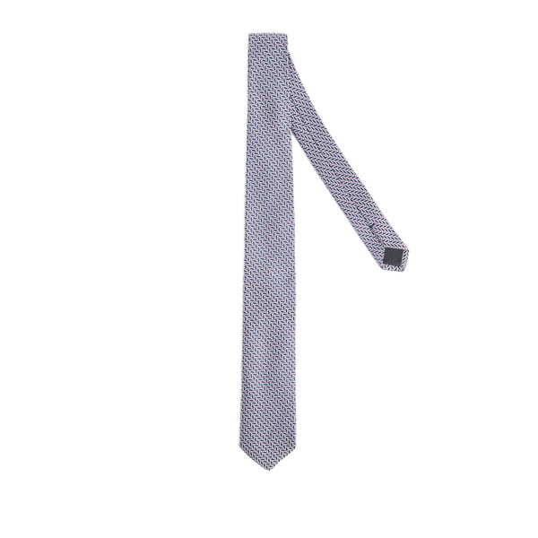Au Printemps Paris Silk Patterned Tie In Red