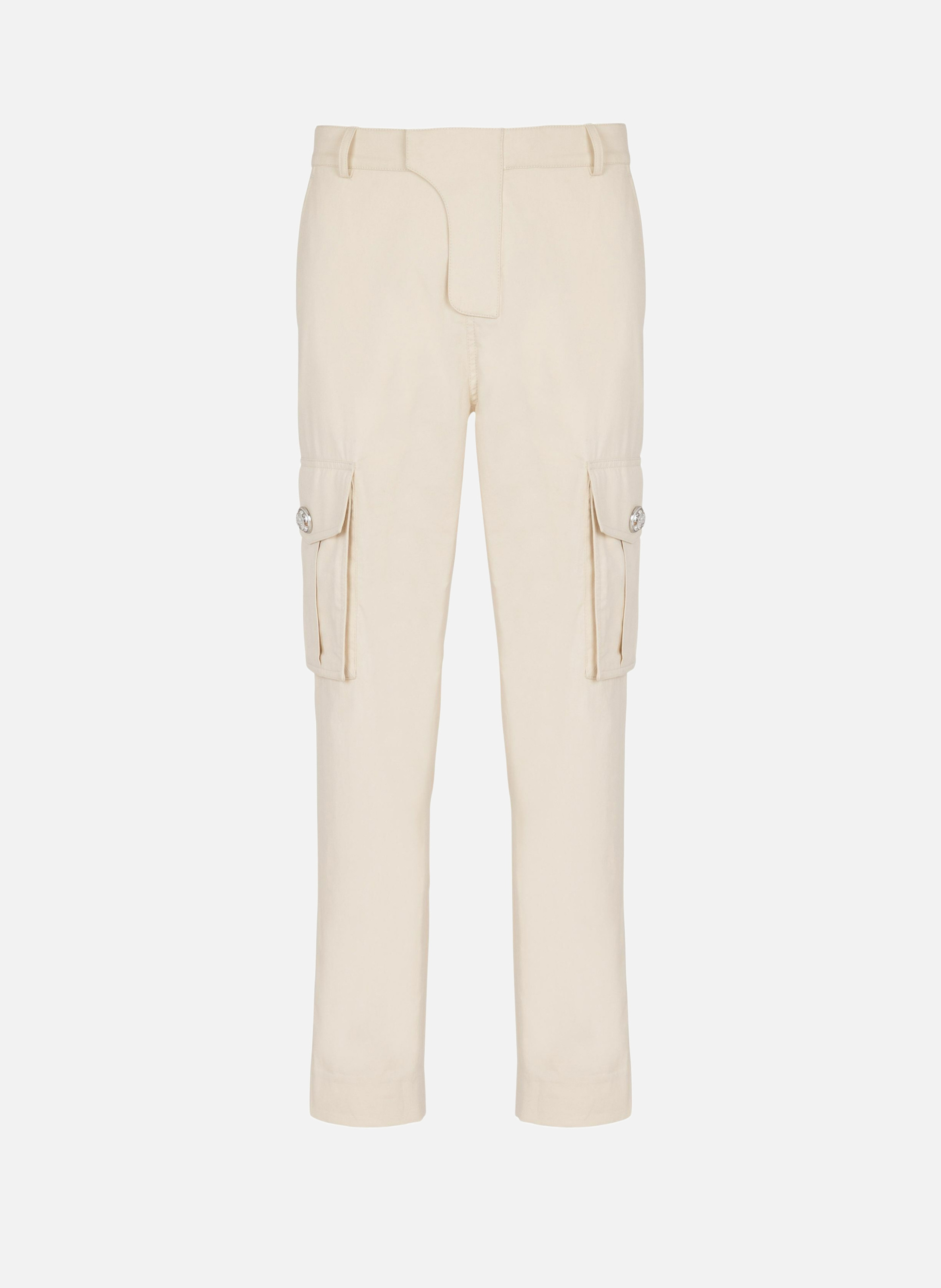 Pantalon cargo en coton BALMAIN Beige
