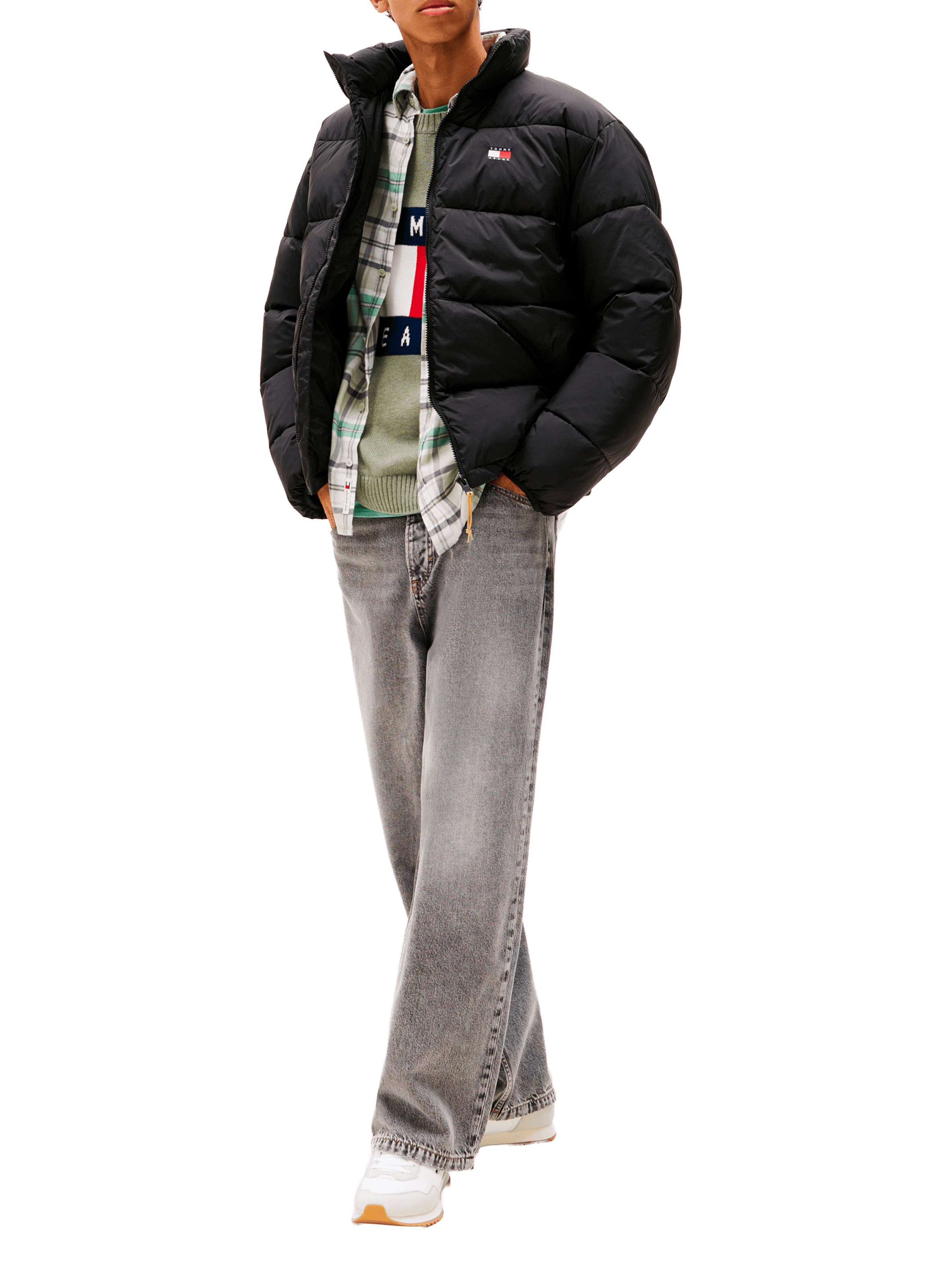 Multitexture sneakers TOMMY HILFIGER White