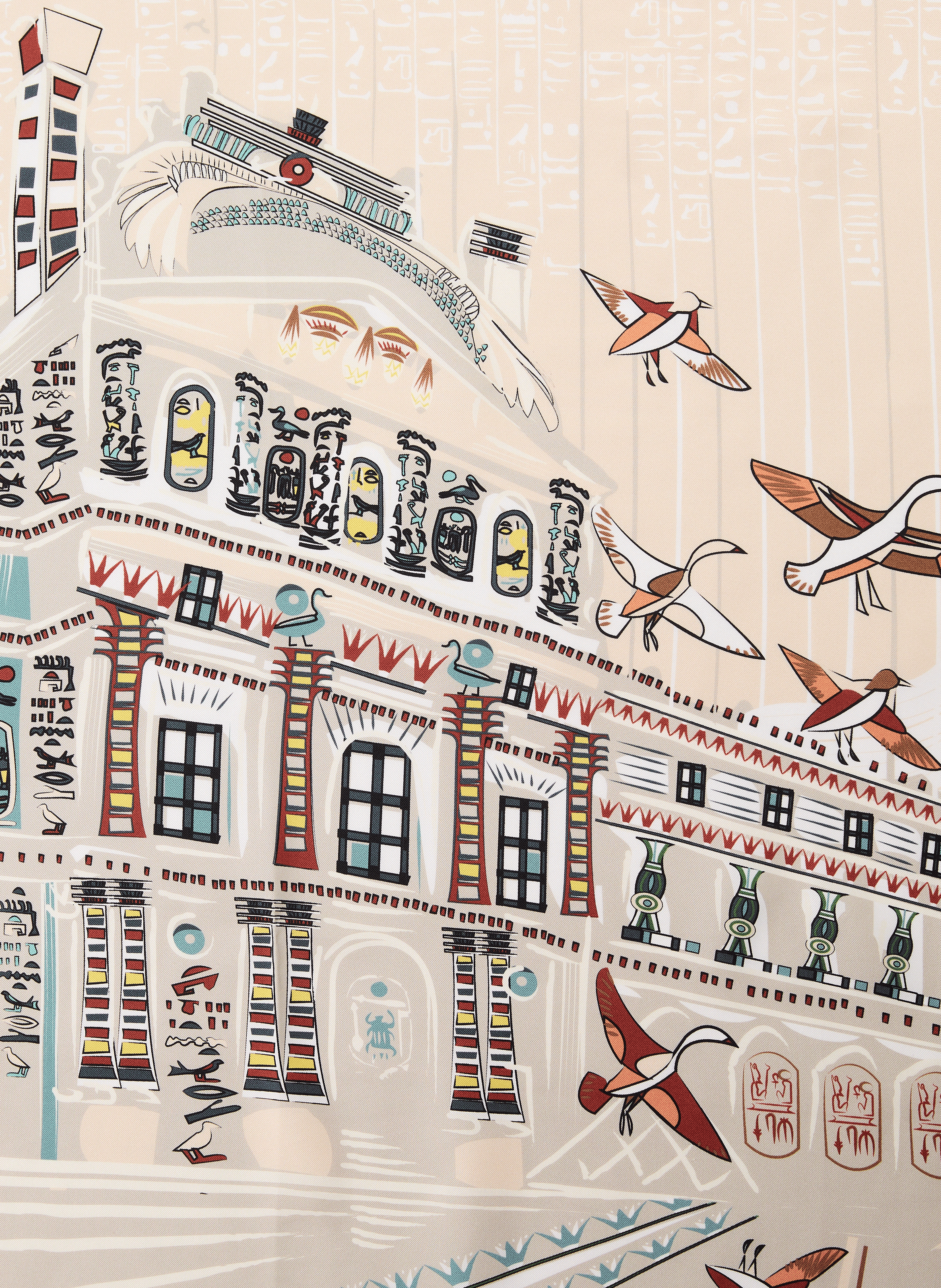 Foulard Louvre sur le Nil  PETRUSSE Beige