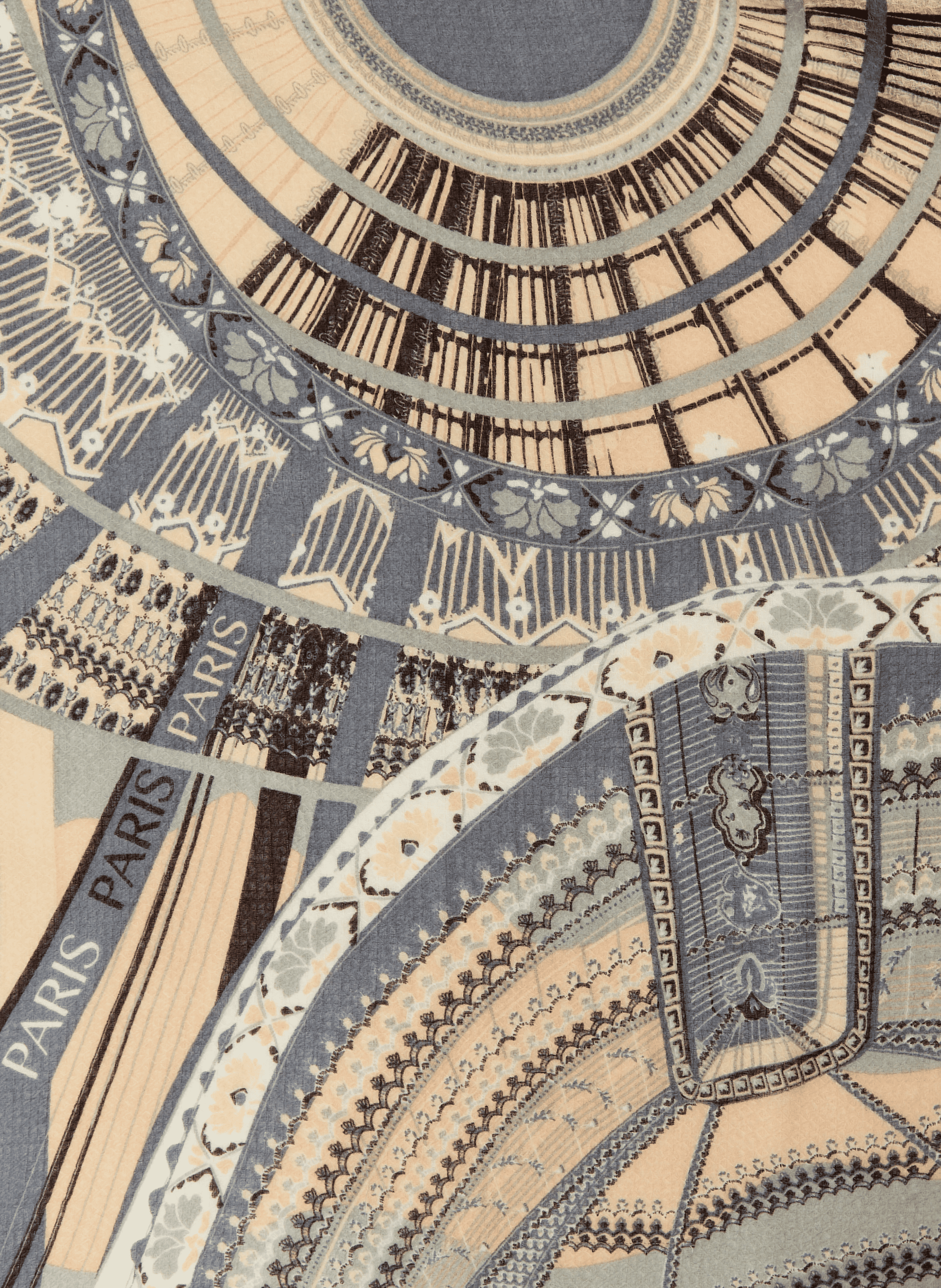 Carré de laine et soie imprimé PETRUSSE Beige