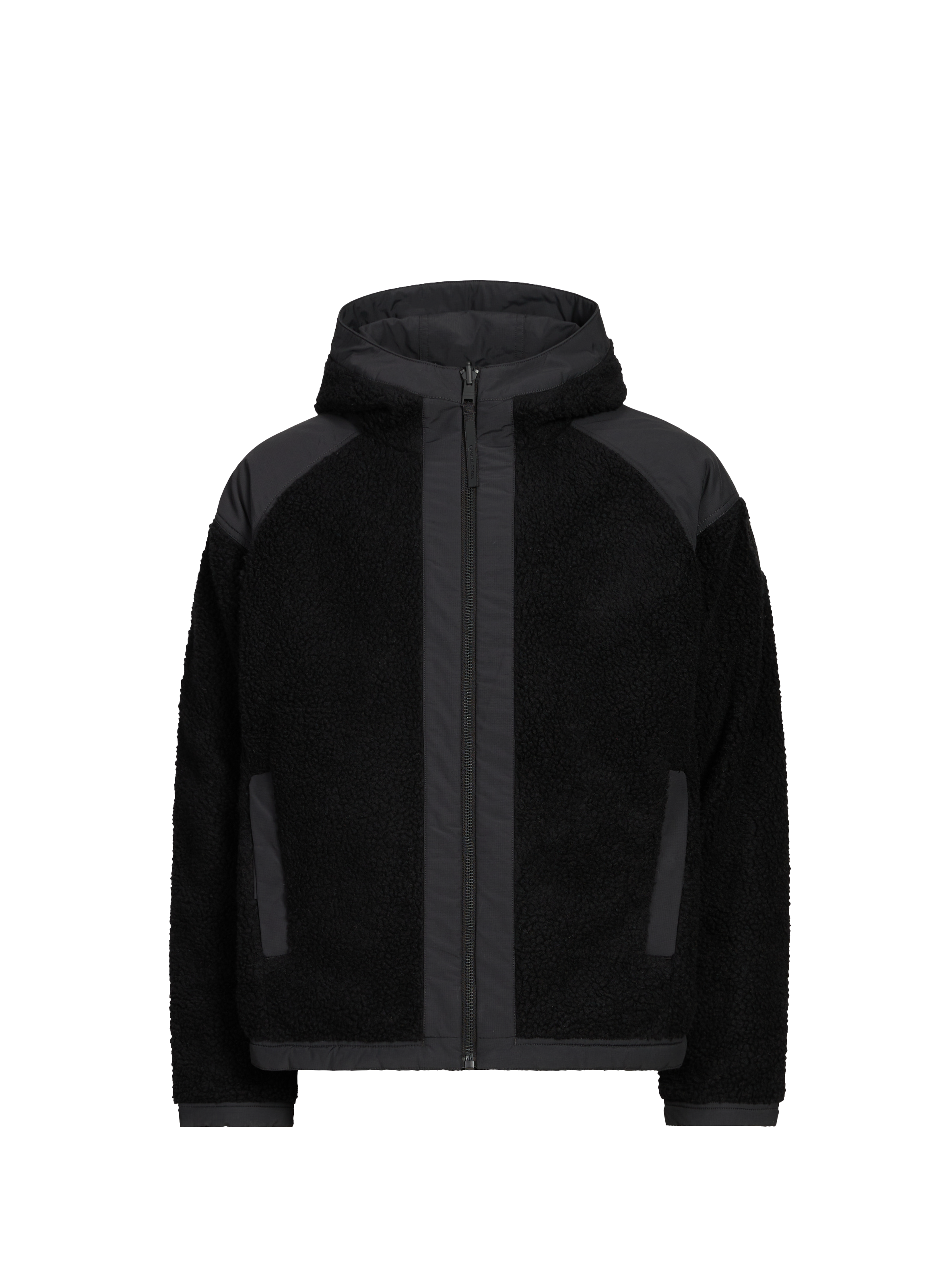 CANADA GOOSE Reversible hooded wool blend jacket Black