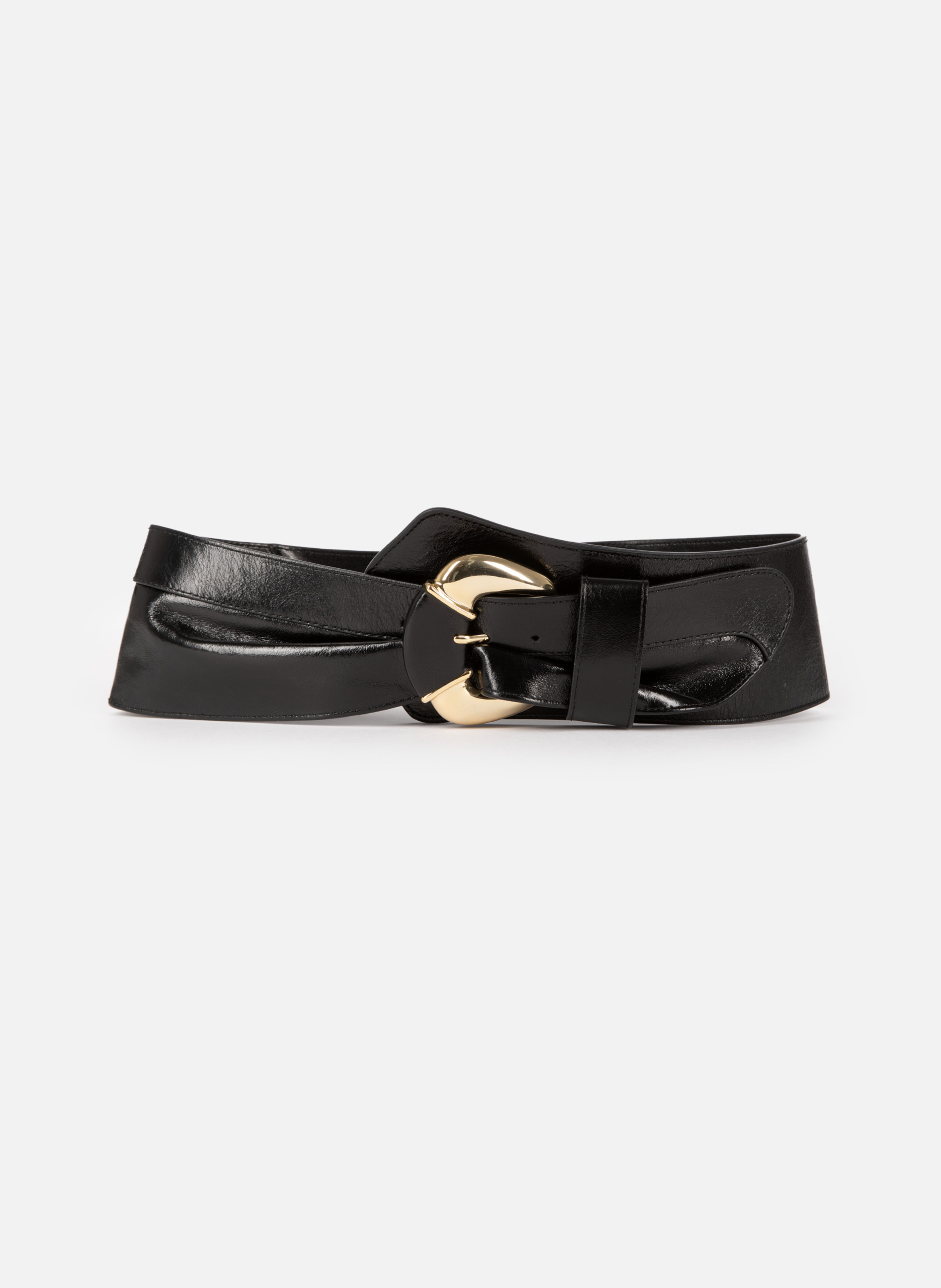 Ceinture large en cuir NoirTHE KOOPLES