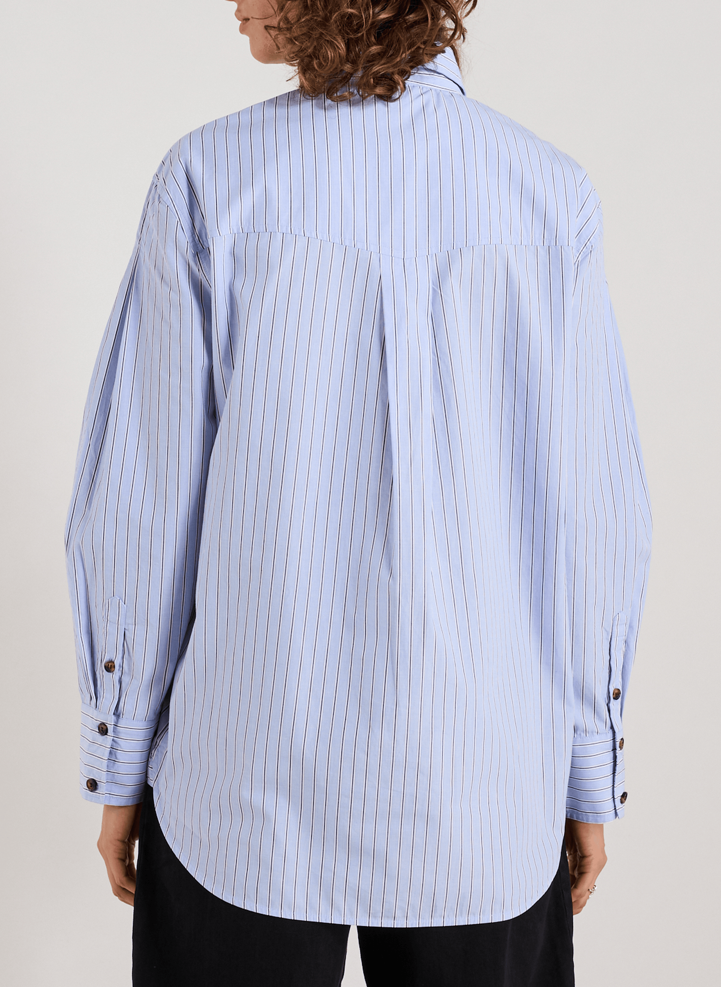 Cotton Shirt GANNI Blue