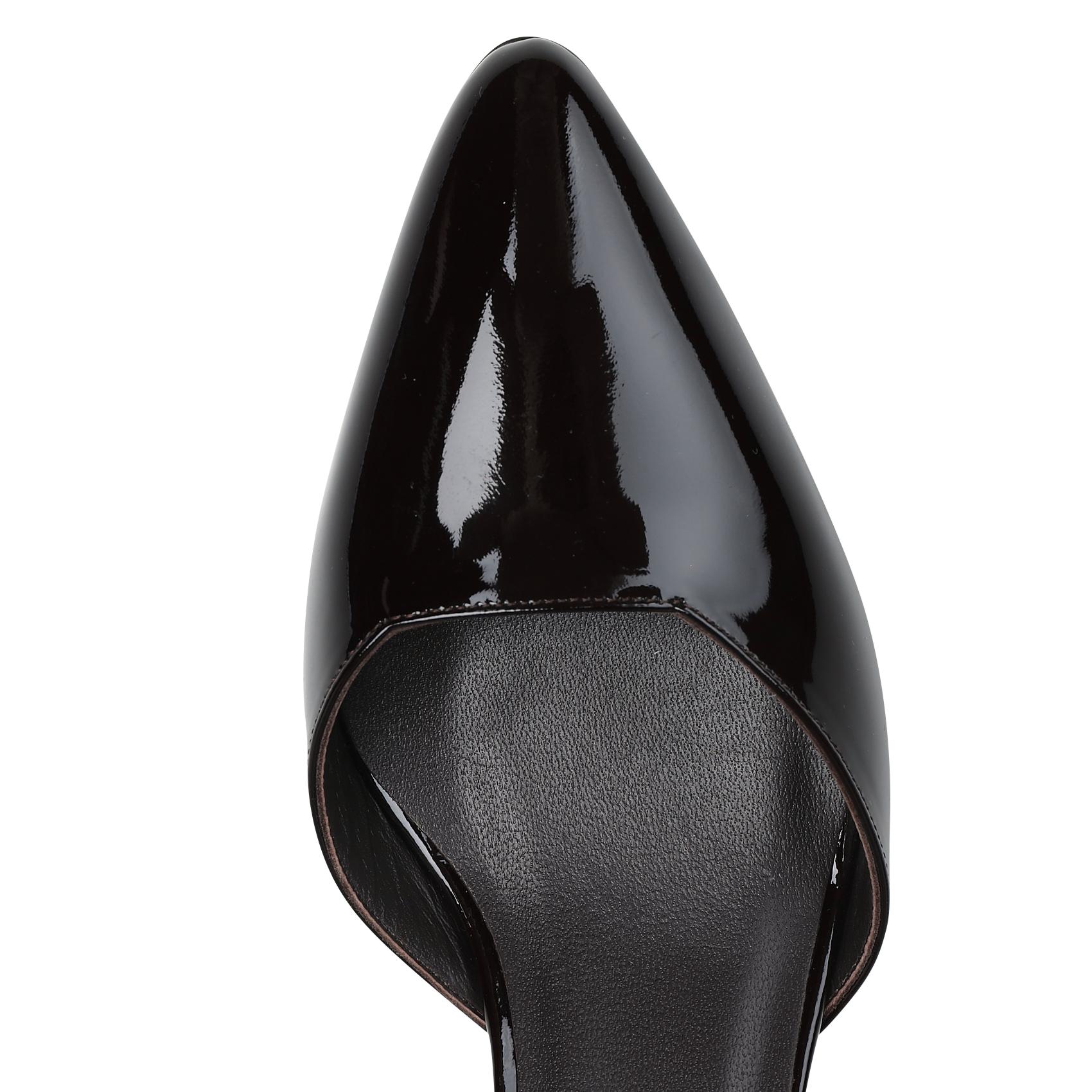 Escarpins en cuir vernis n°411 RIVECOUR Marron