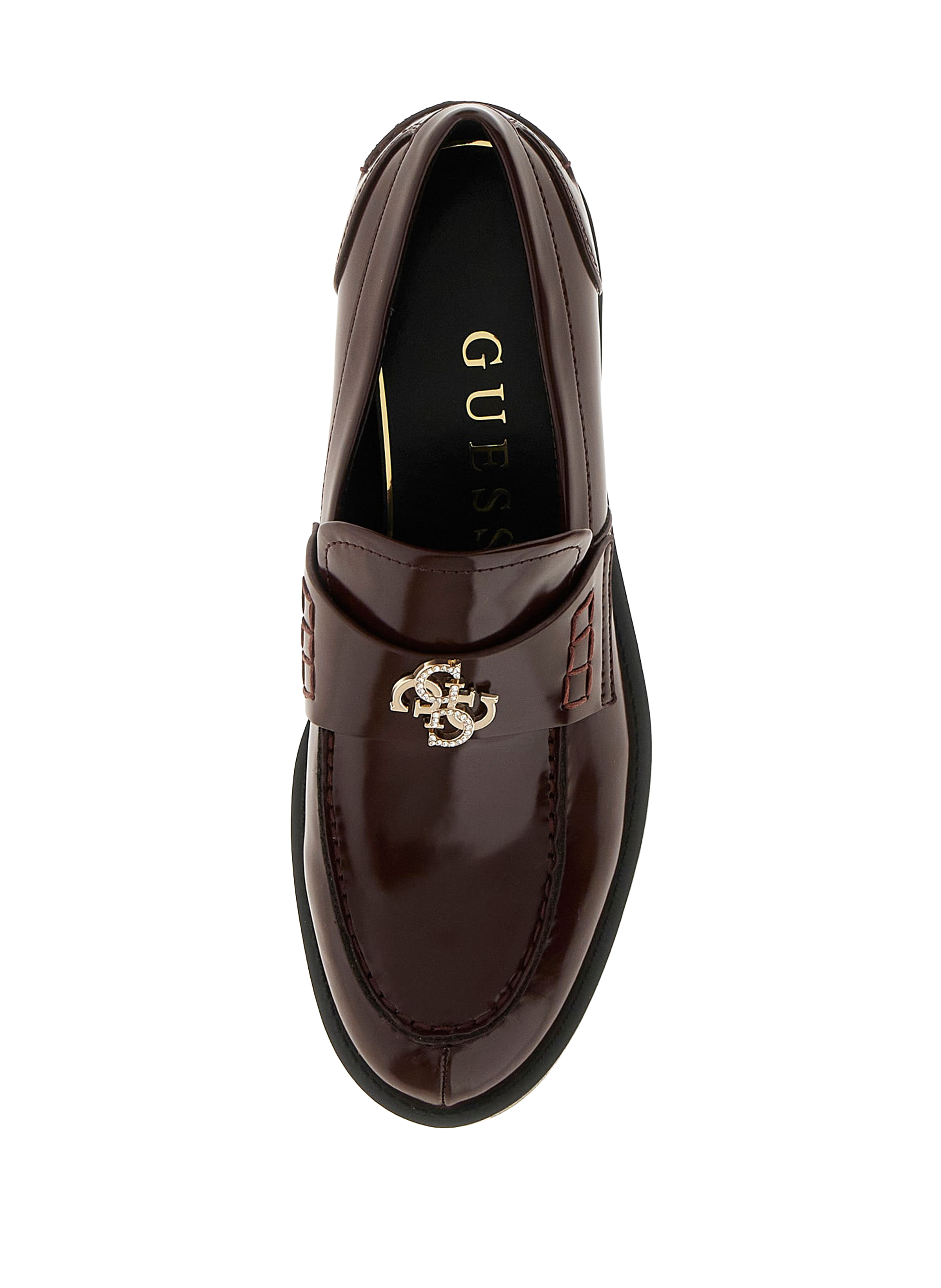 Loafers with logo strap GUESS Red