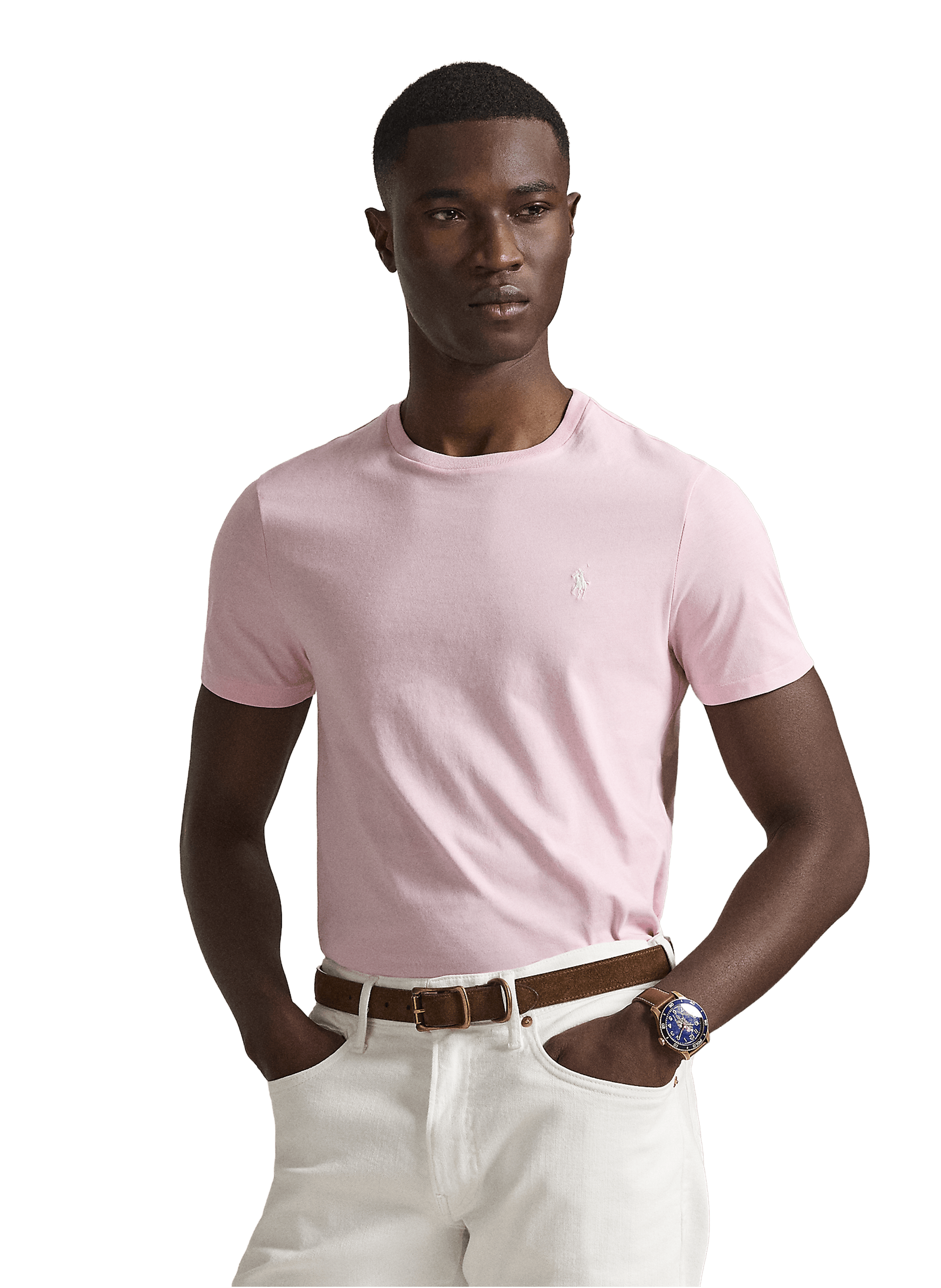Cotton round-neck T-shirt POLO RALPH LAUREN Pink